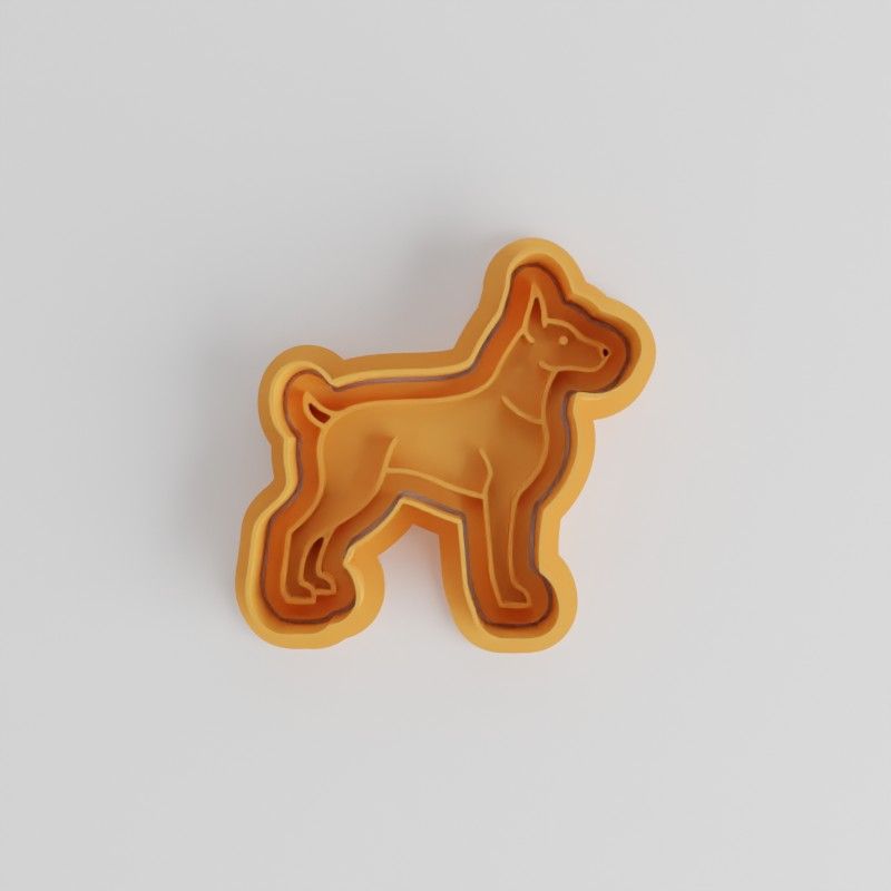 Doberman Pinscher Cookie Cutter and Stamp Set, 6-Piece, Perfect for Cookies & Fondant, Includes S/M/L Sizes