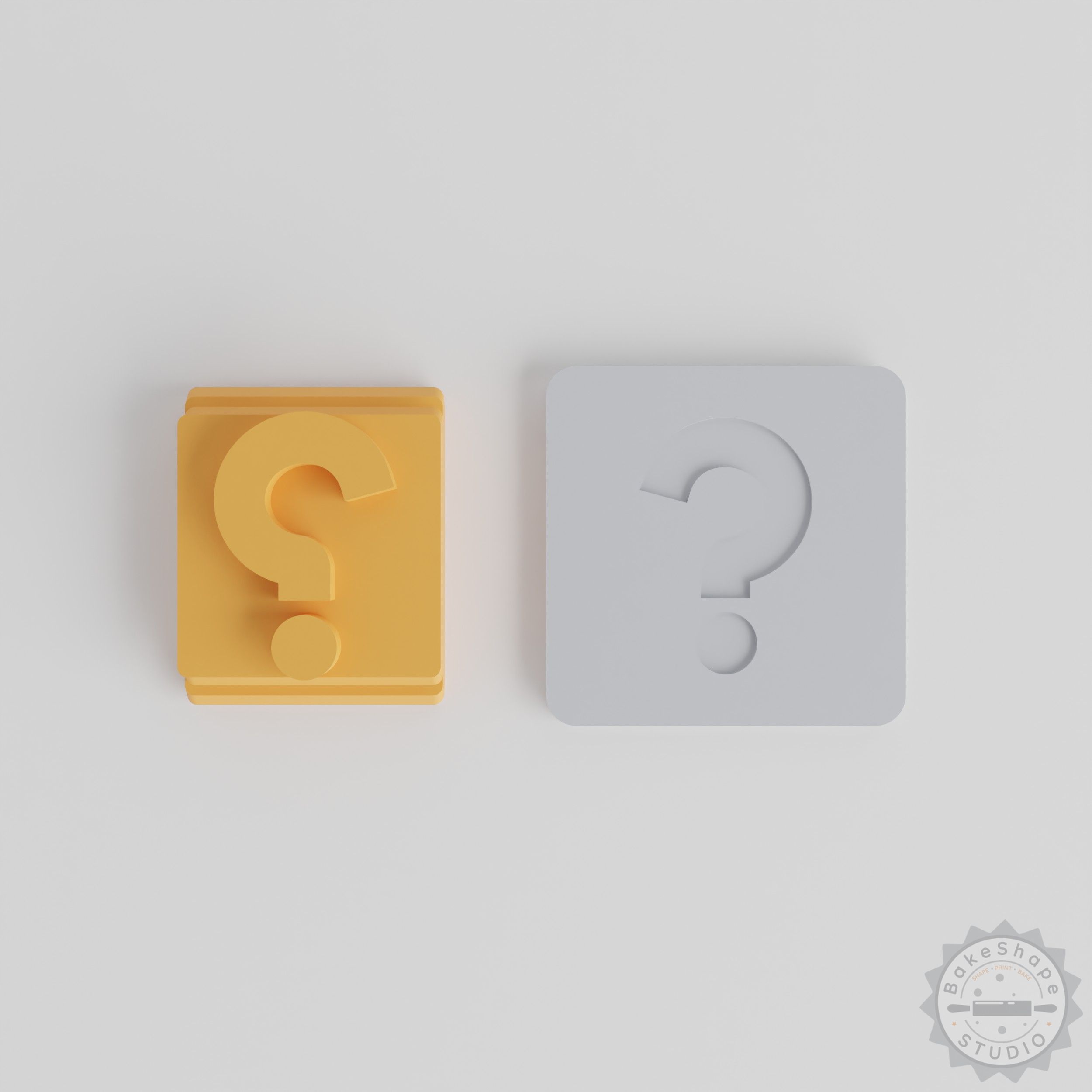 Question Mark Stamp Tile Set, 5 Sizes for Clay, Cookies, Fondant Crafting