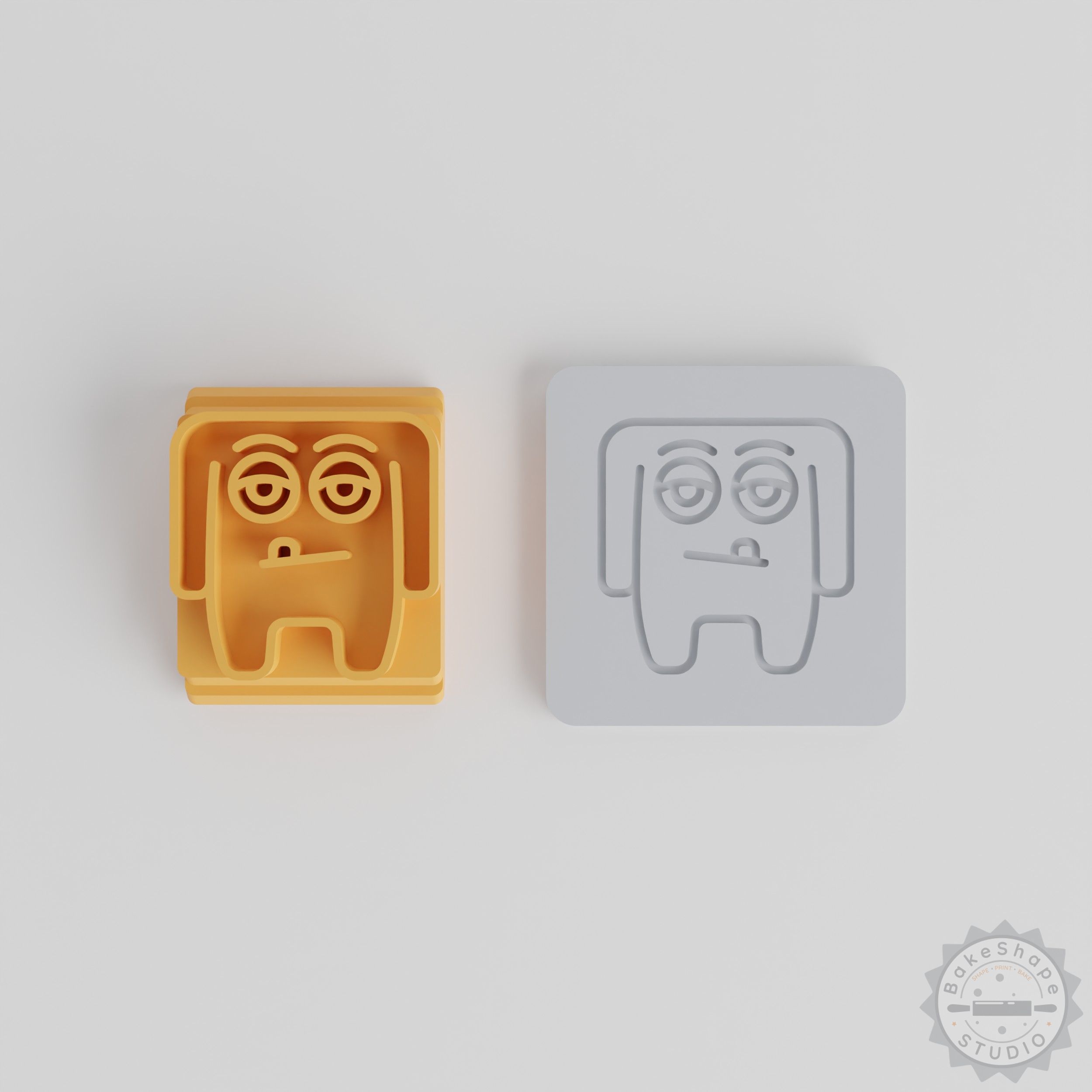 High Shoulders Monster Stamp Tile Set, 5 Sizes for Clay, Cookies & Fondant