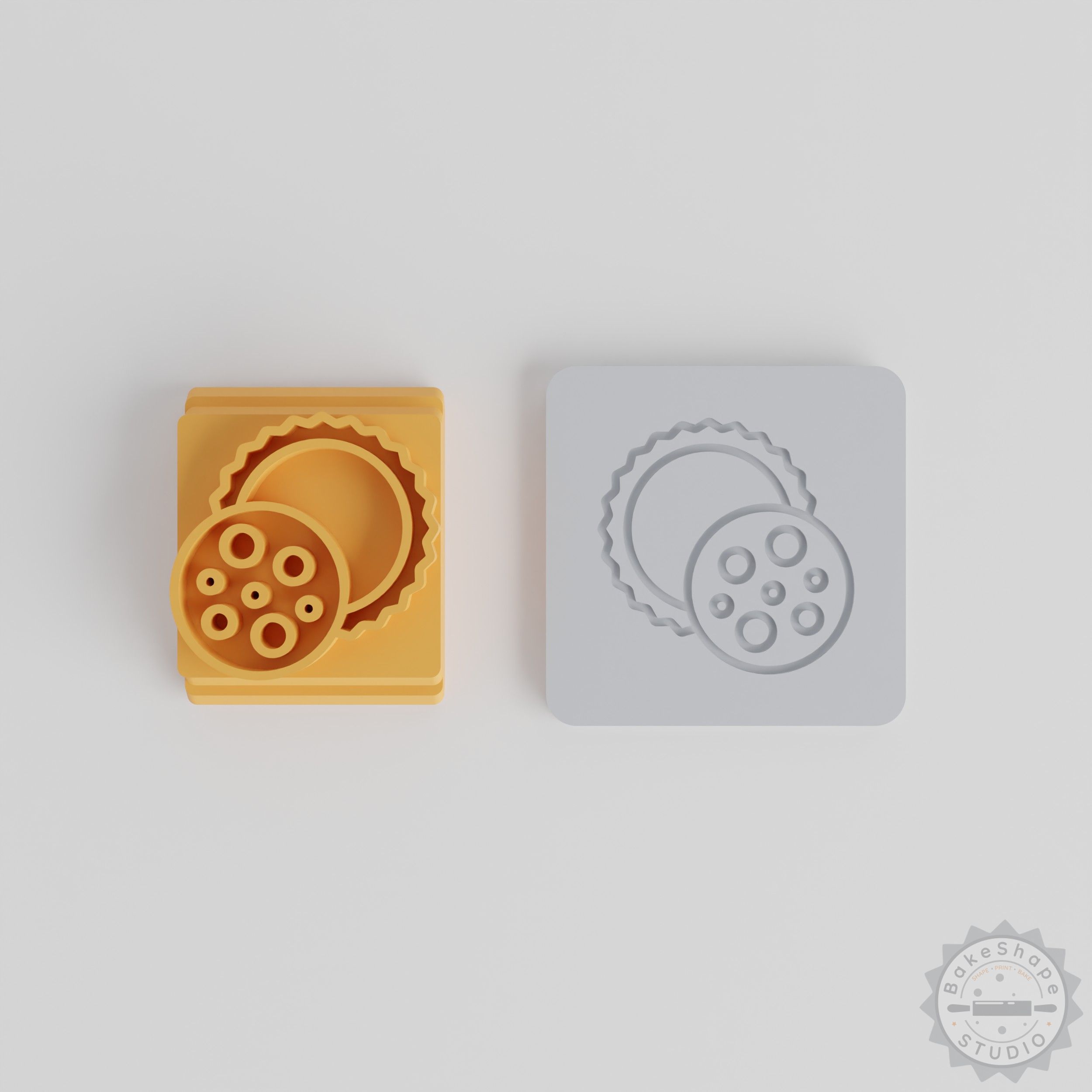 Eclipse Stamp Tile Set, 5 Sizes, Astronomy-Themed Cookie, Clay, Fondant Cutter