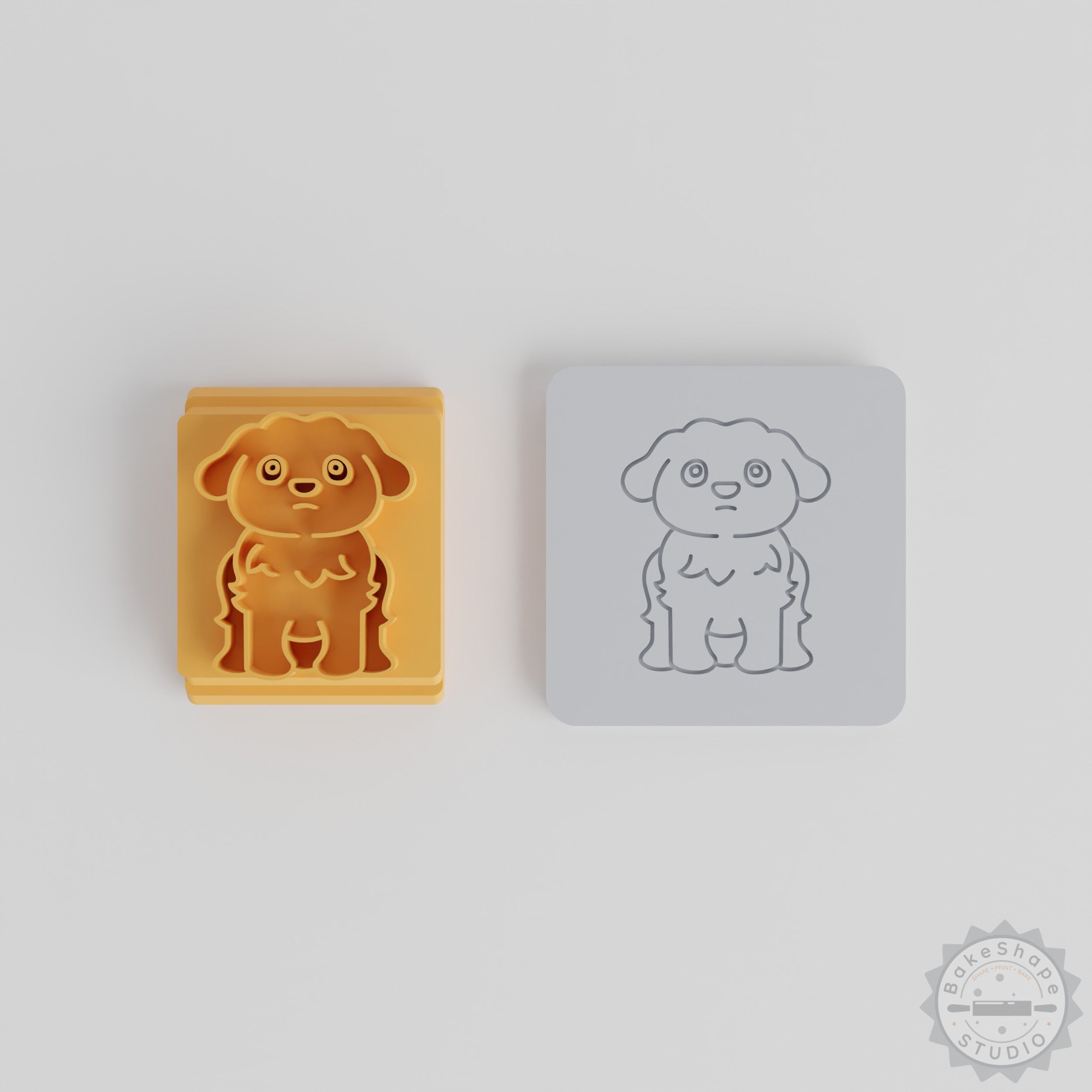 Maltese Stamp Tile Set, 5 Piece, Various Sizes for Clay, Cookies, Fondant, Soft Materials