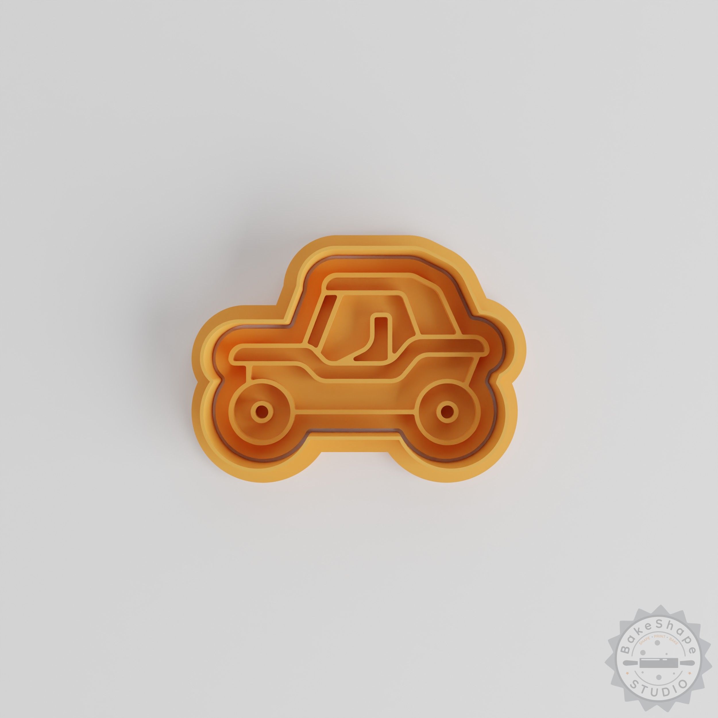 Buggy Cookie Cutter and Stamp Set, 6-Piece, Perfect for Fondant, Beach Vehicle Design