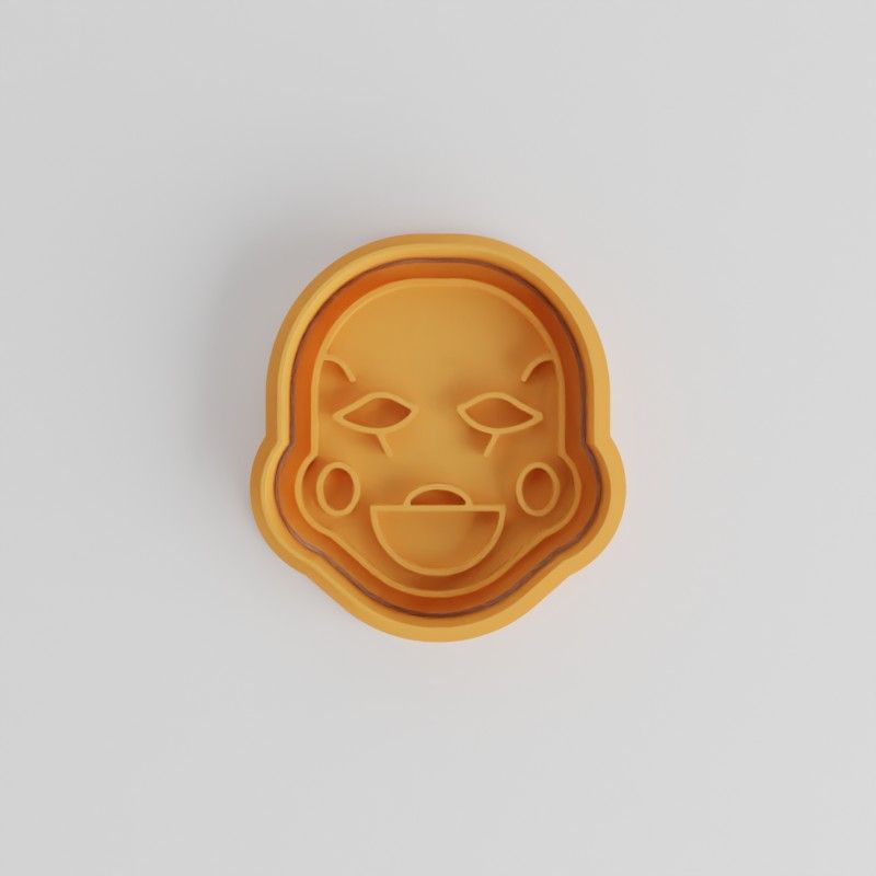 Mangol Halloween Shape Cutter Stamp Set, Spooky Face Cookie Fondant Set, 6-Piece S/M/L Sizes