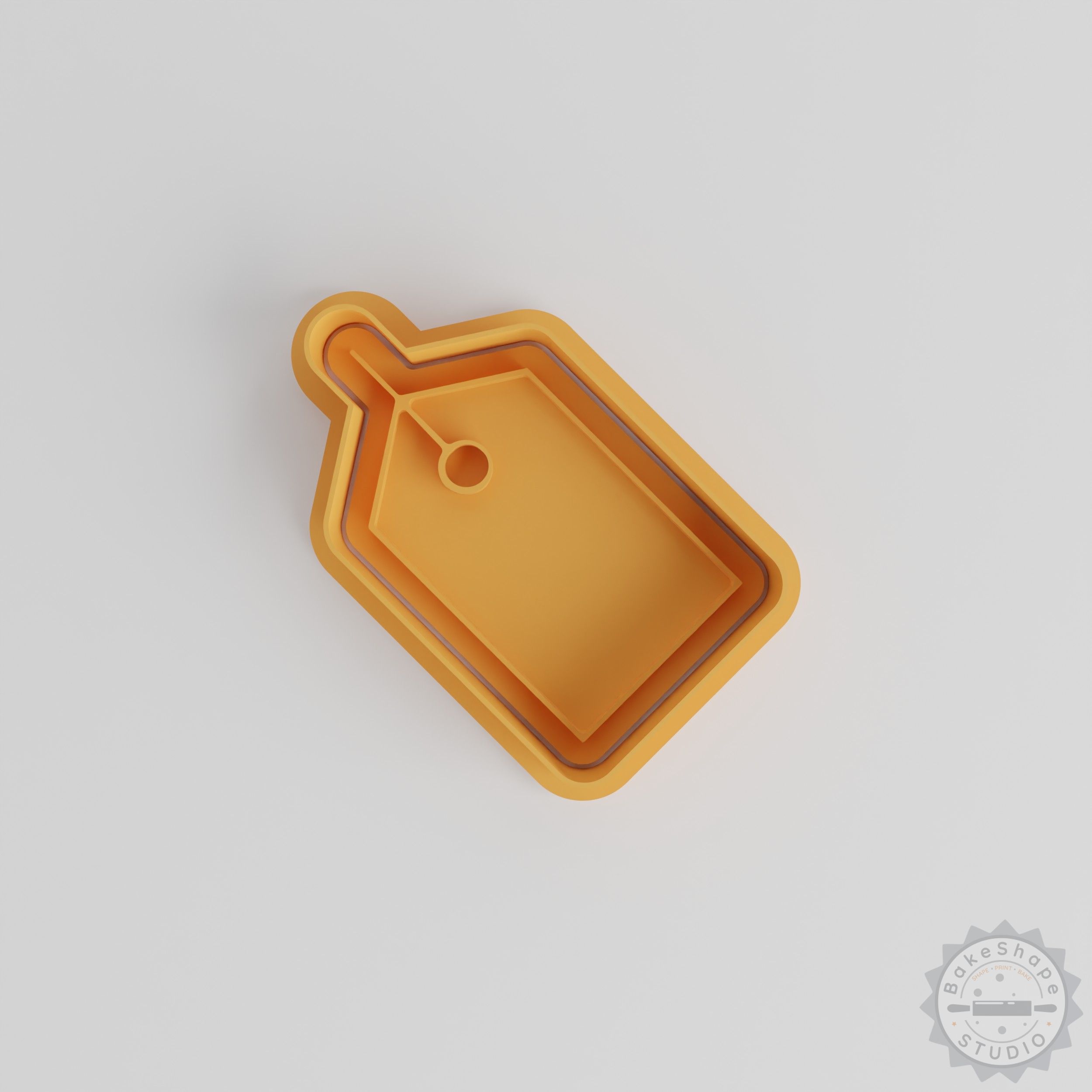 Shopping Tag Cookie Cutter & Stamp Set, 6 Pieces, Perfect for Fondant & Cookies, S/M/L Sizes