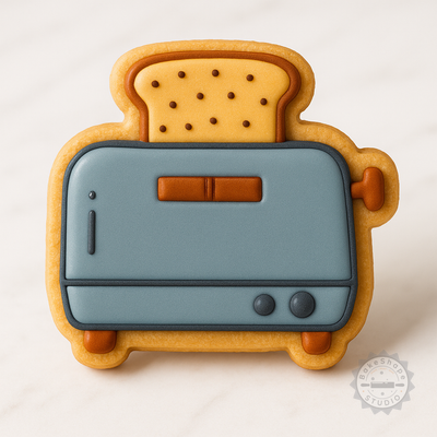 Decorated example 1 of Toast Maker with Shape Cutter and Stamp for Cookies and Fondant, 6-Piece Set with Multiple Sizes