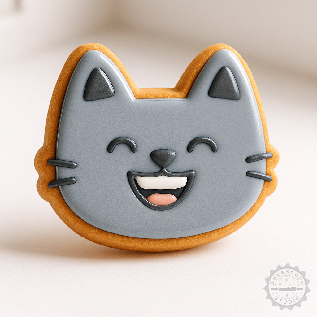 Decorated example 1 of Laughing Cookie Cutter & Stamp Set, 6-Piece, Perfect for Cookies & Fondant, Multi-Size S/M/L