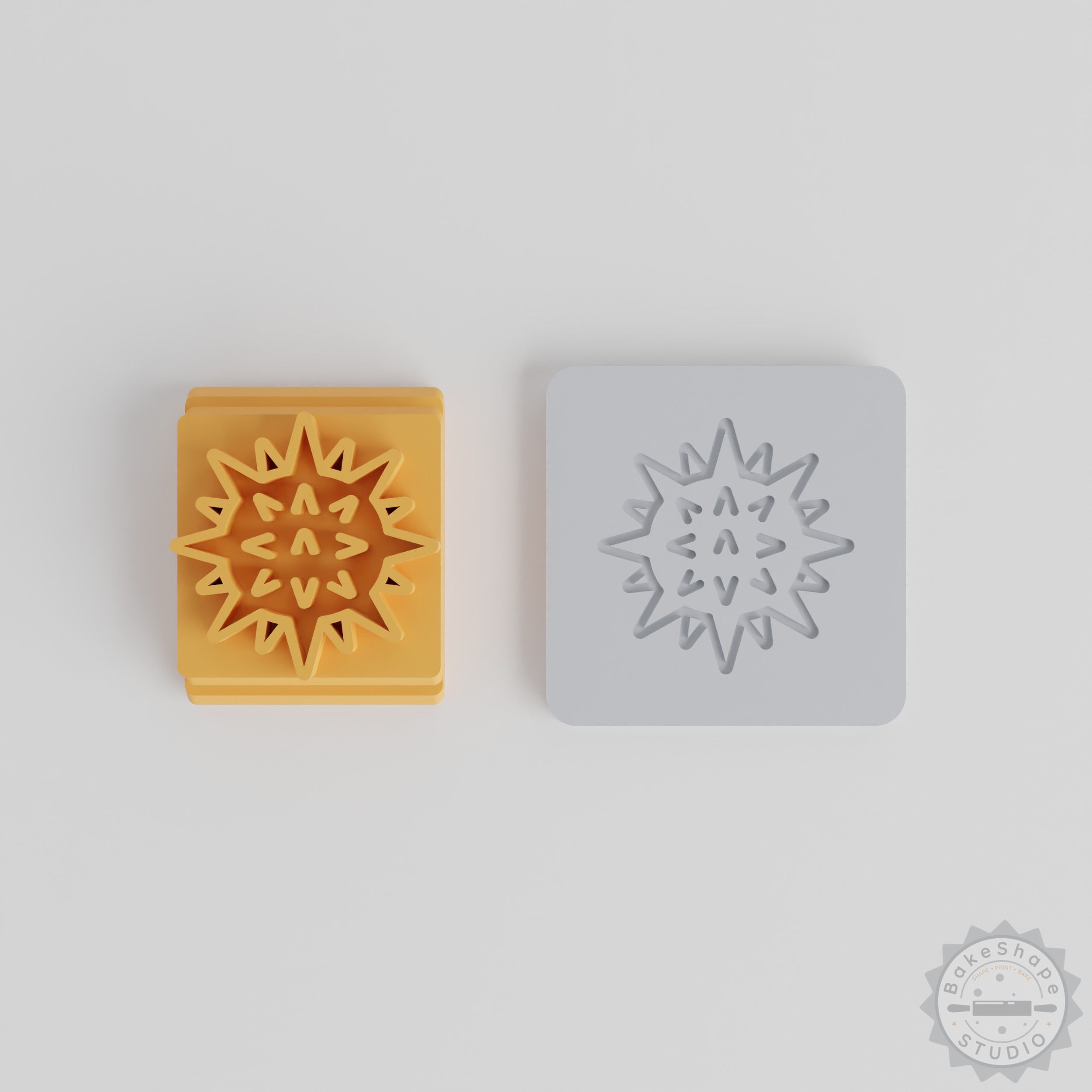 Sea Urchin Stamp Tile Set, 5 Motif Sizes, Perfect for Clay, Cookies, Fondant and Soft Materials