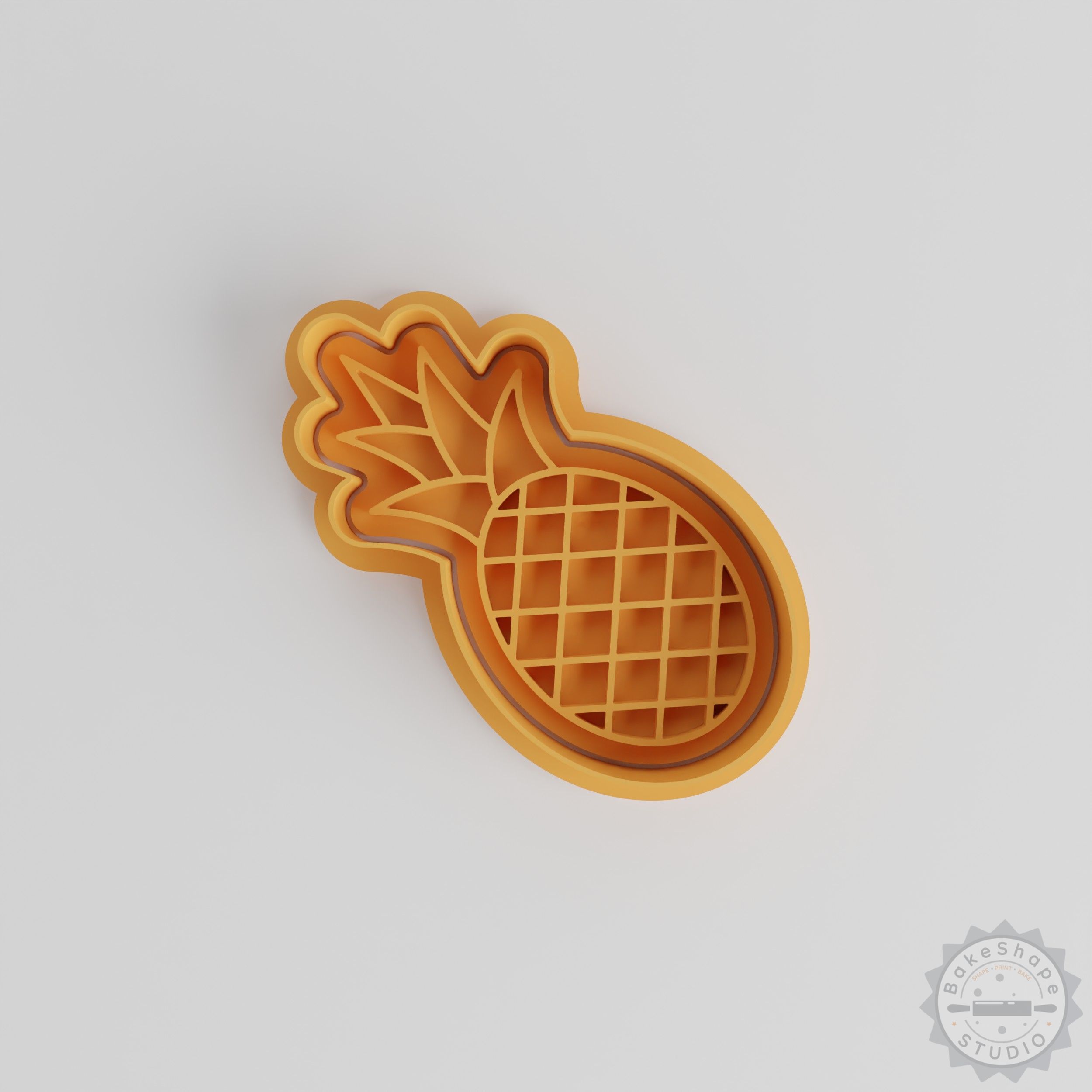 Garden Fresh Pineapple Shape Cutter & Stamp Set, Perfect for Cookies & Fondant, 6 Pieces