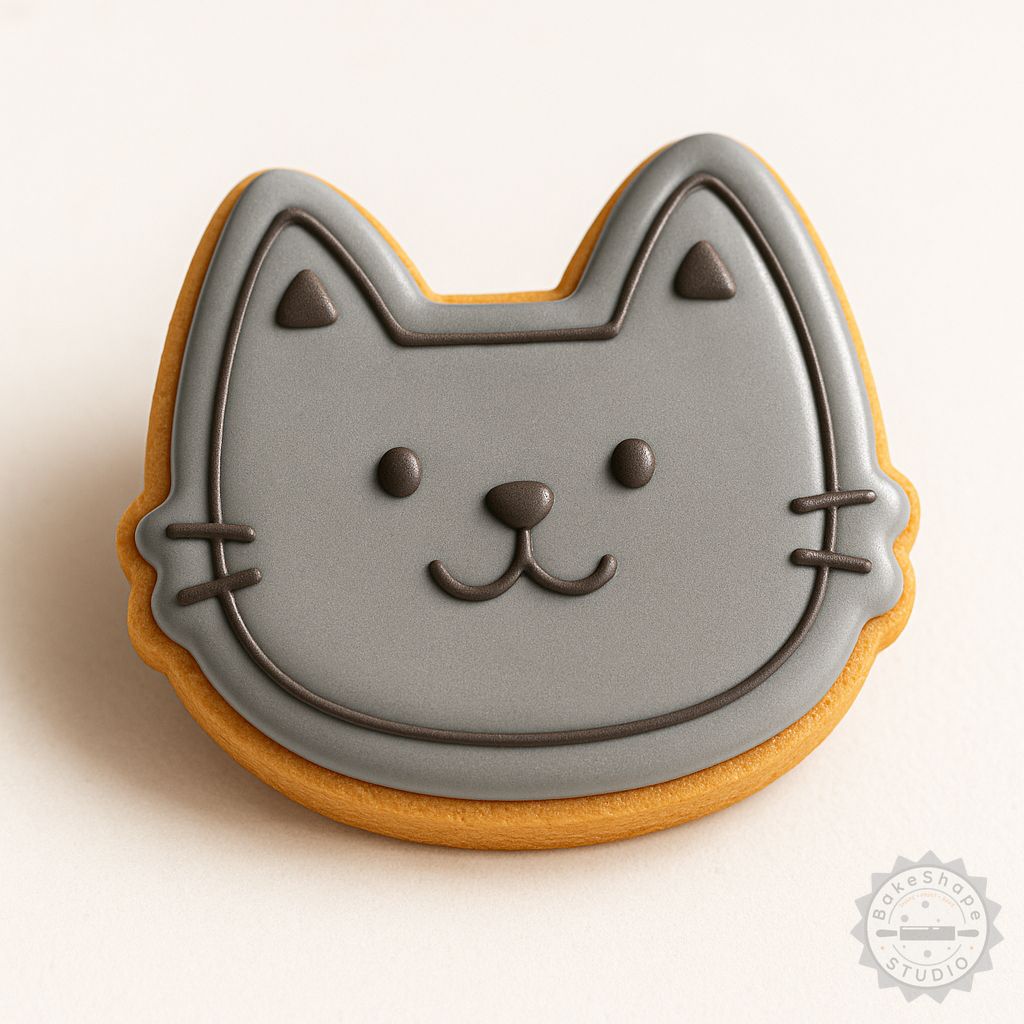 Grinning face cookie cutter and stamp set STL for 3D printing with multiple sizes