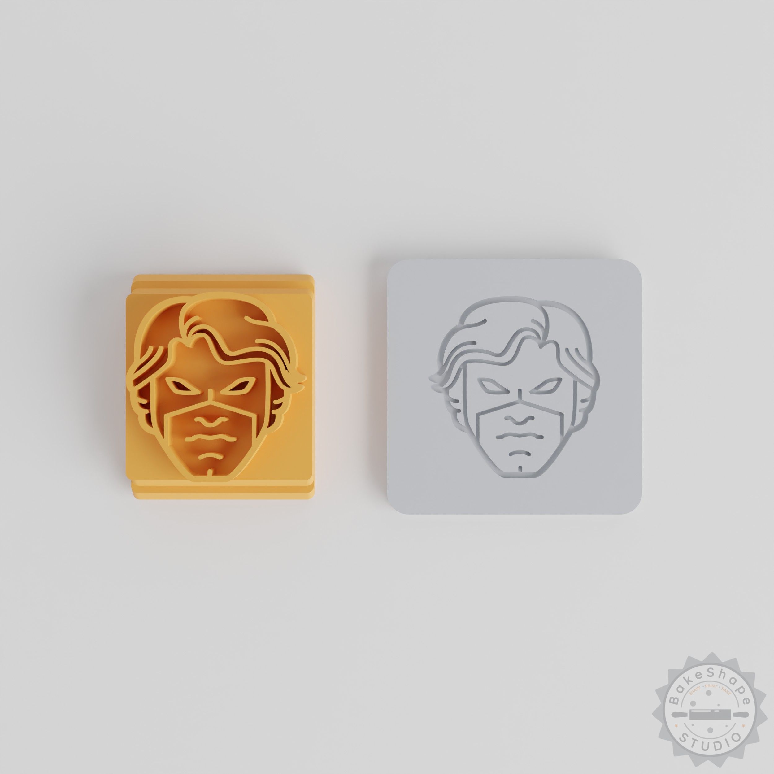 Superhero Stamp Tile Set, Various Sizes 20-40mm, Ideal for Clay or Cookie Decoration