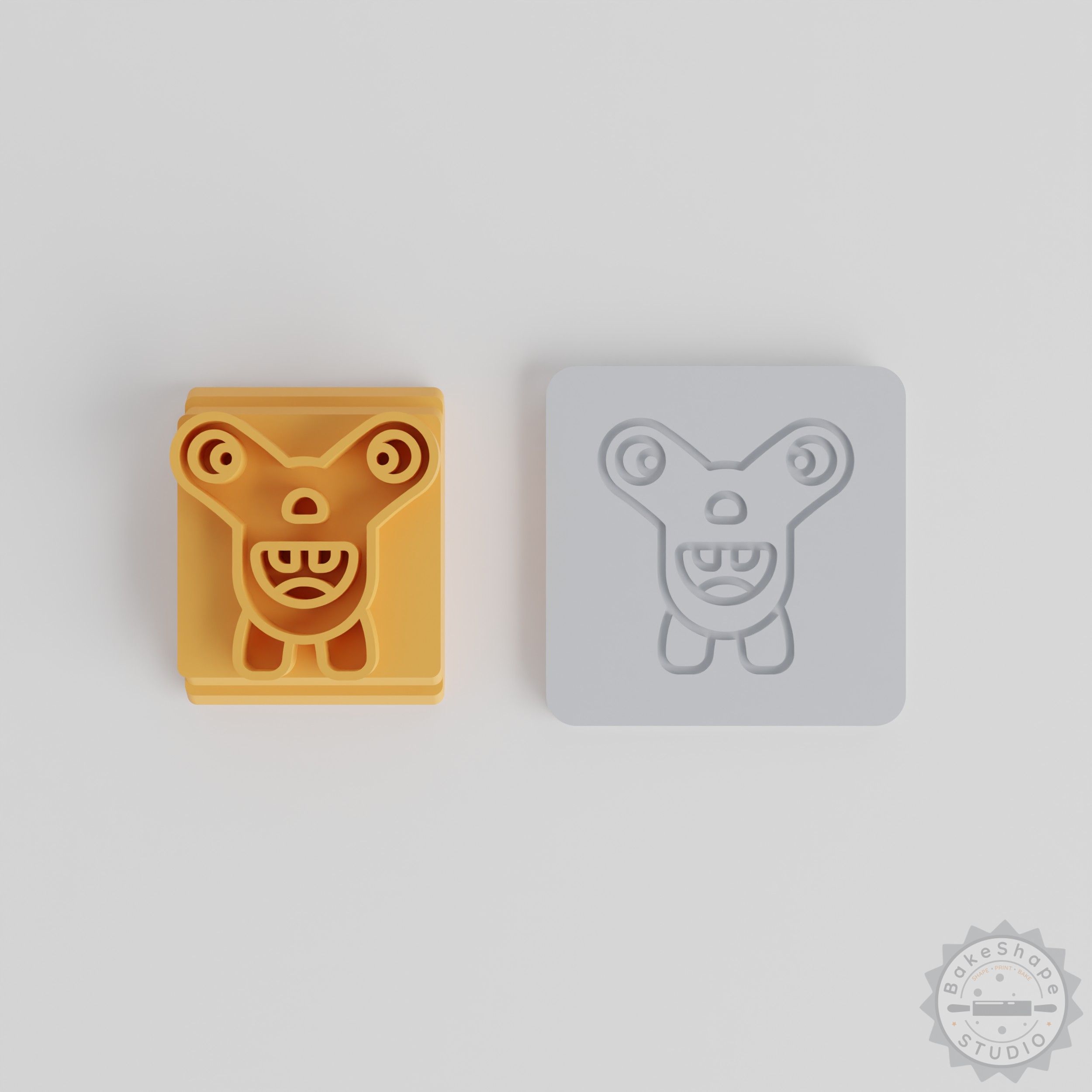Wide Eyes Monster Stamp Set, 5 Sizes for Clay, Cookies & Fondant, Cute Cartoon Character Design