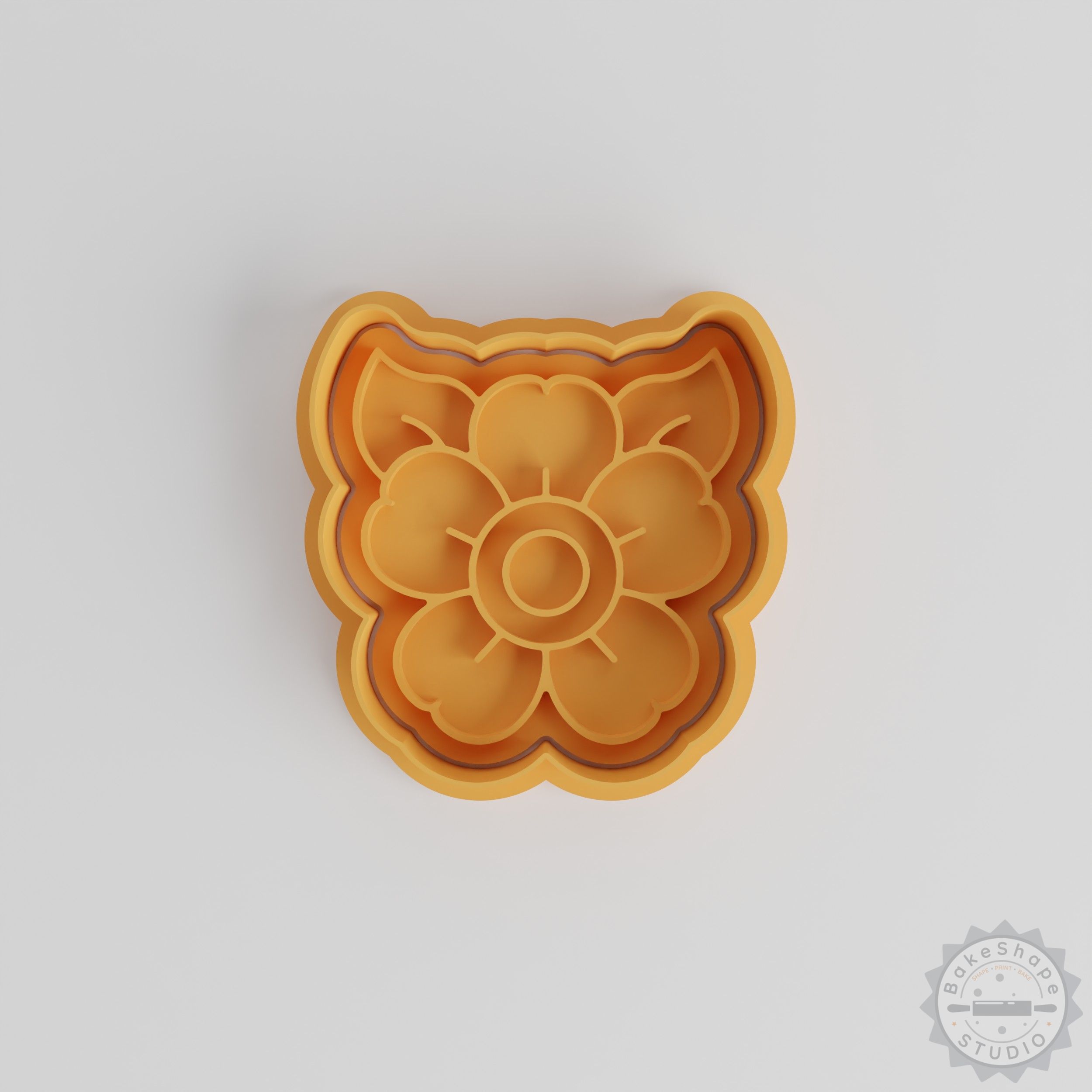 Flower Shape Cutter and Stamp Set, Perfect for Cookies and Fondant, 6-Piece, Skull Flower, Day of the Dead Design