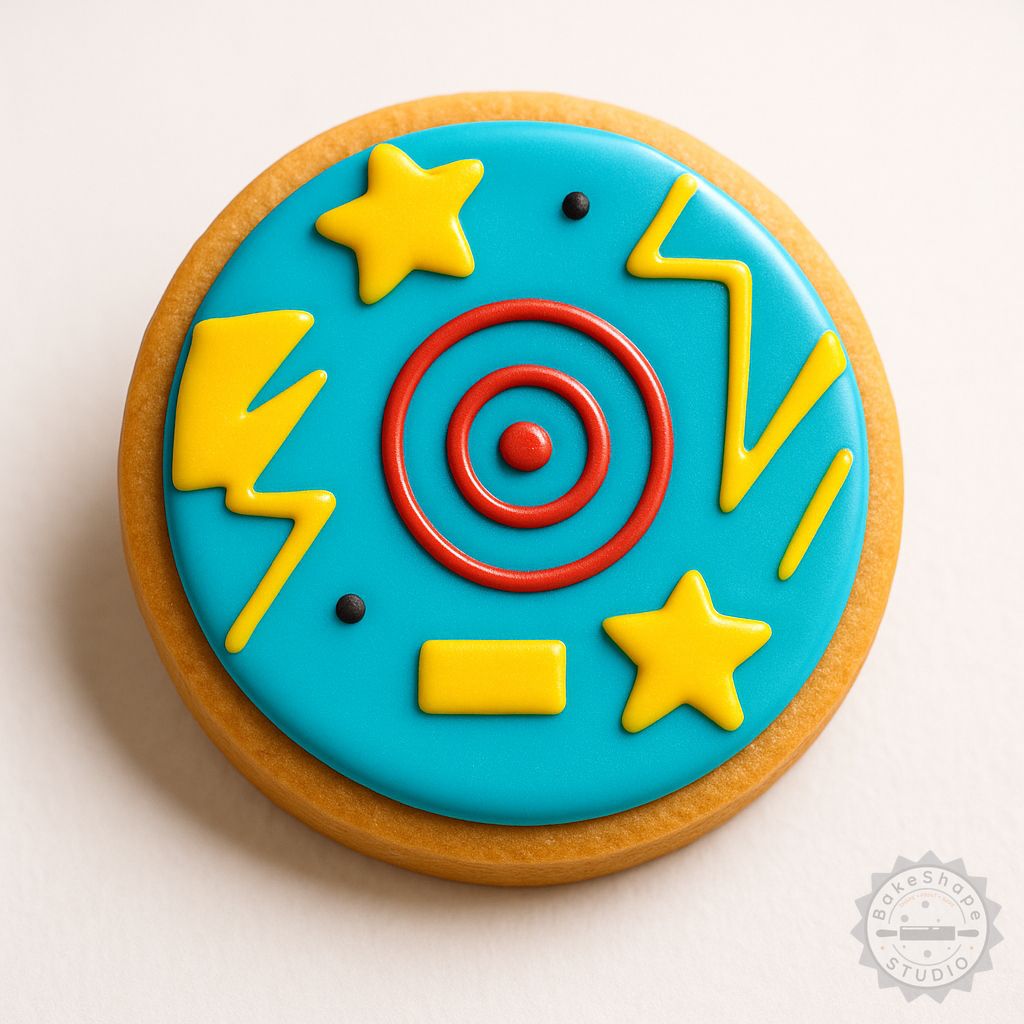 Disc shape cutter and stamp set STL for cookies and fondant in small, medium, and large sizes