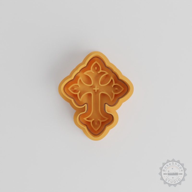 Cross Cookie Cutter and Stamp Set, 6-Piece, Includes Crucifix and Day of the Dead Designs, Multi-Size