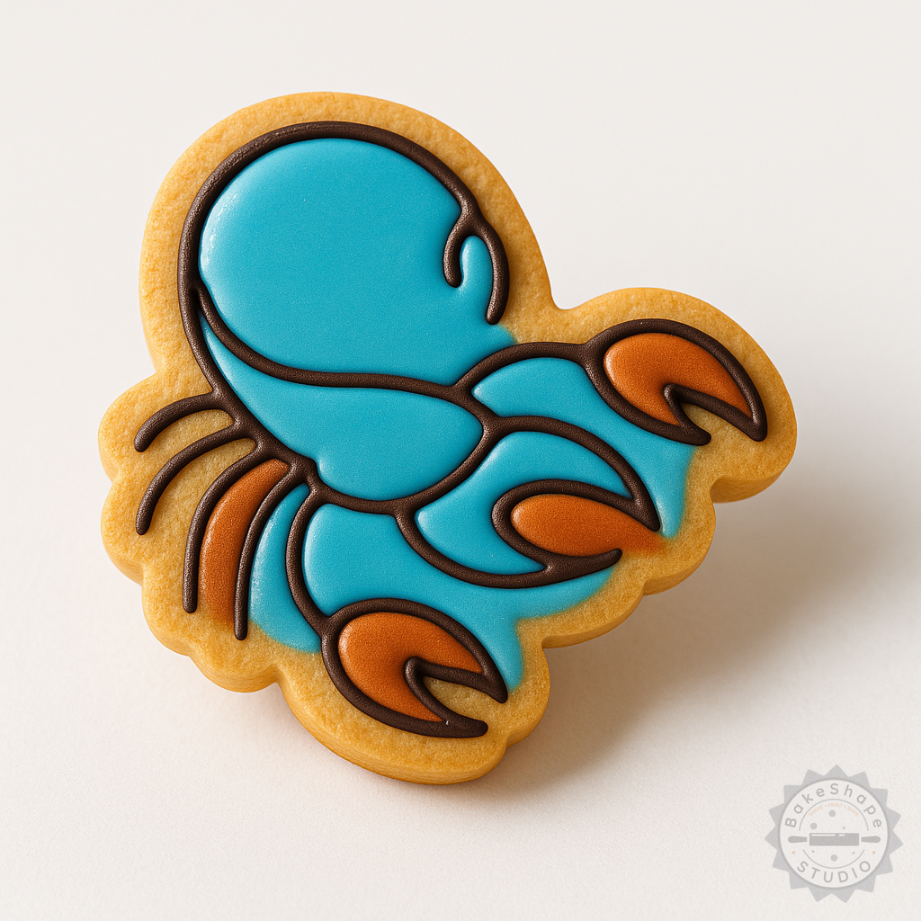 Decorated example 1 of Scorpio Shape Cutter and Stamp Set, 6-Piece Zodiac Design for Cookies, Fondant, Astrology-Themed Baking Tool