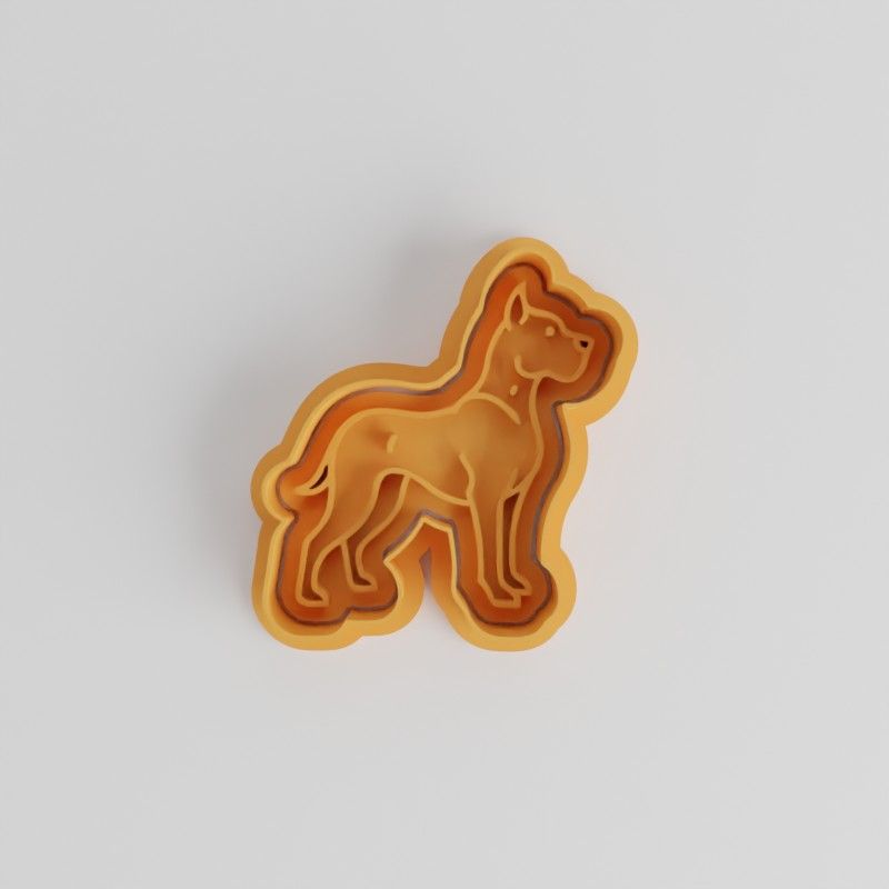 Great Dane Cookie Cutter & Stamp Set, 6-Piece, S/M/L Sizes, Perfect for Cookies & Fondant