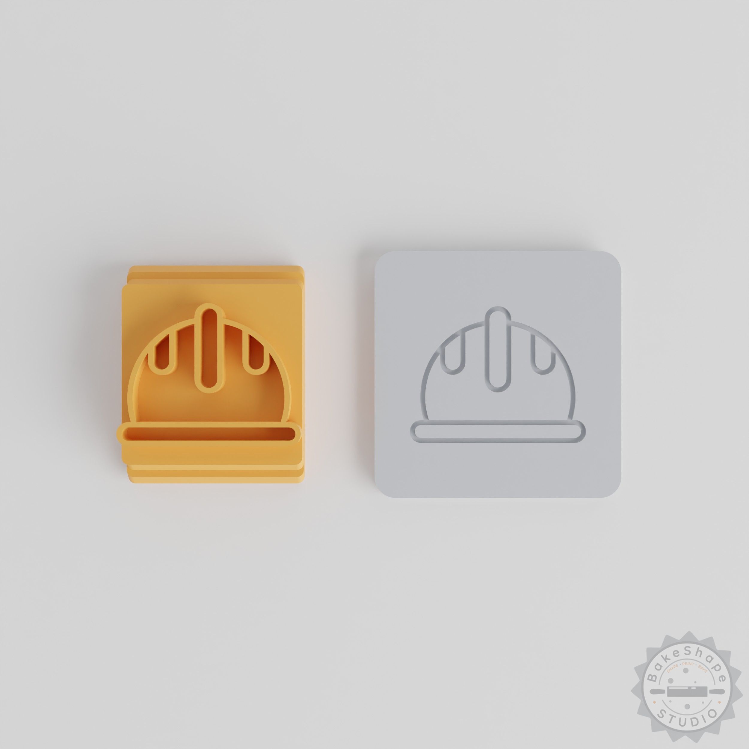 Hard Hat Safety Helmet Stamp Tile Set, 5 Sizes for Clay, Cookie, Fondant Crafting