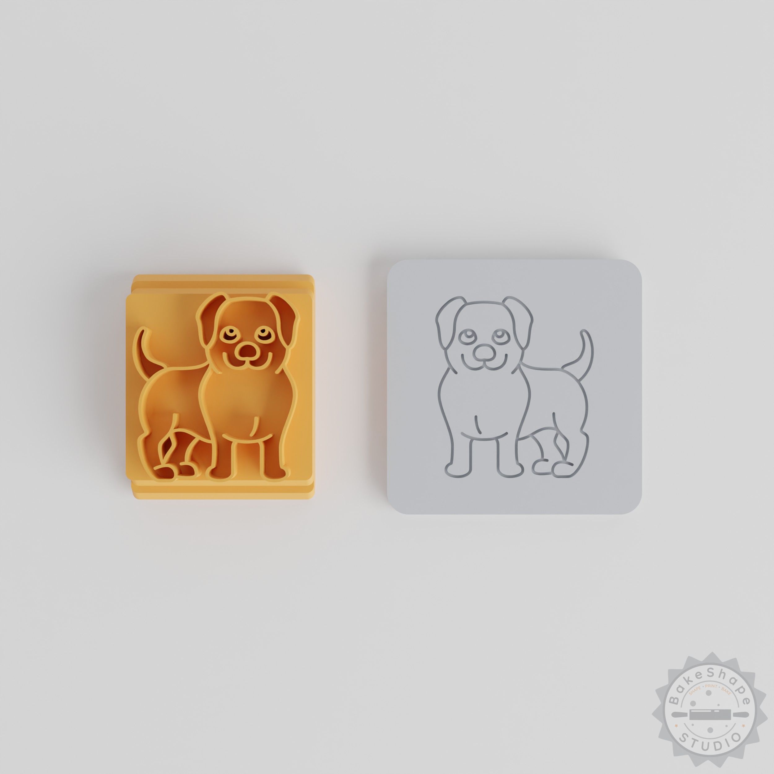 Labrador Stamp Tile Set, 5 Sizes, Versatile for Clay or Cookies, Pet Canine Motif