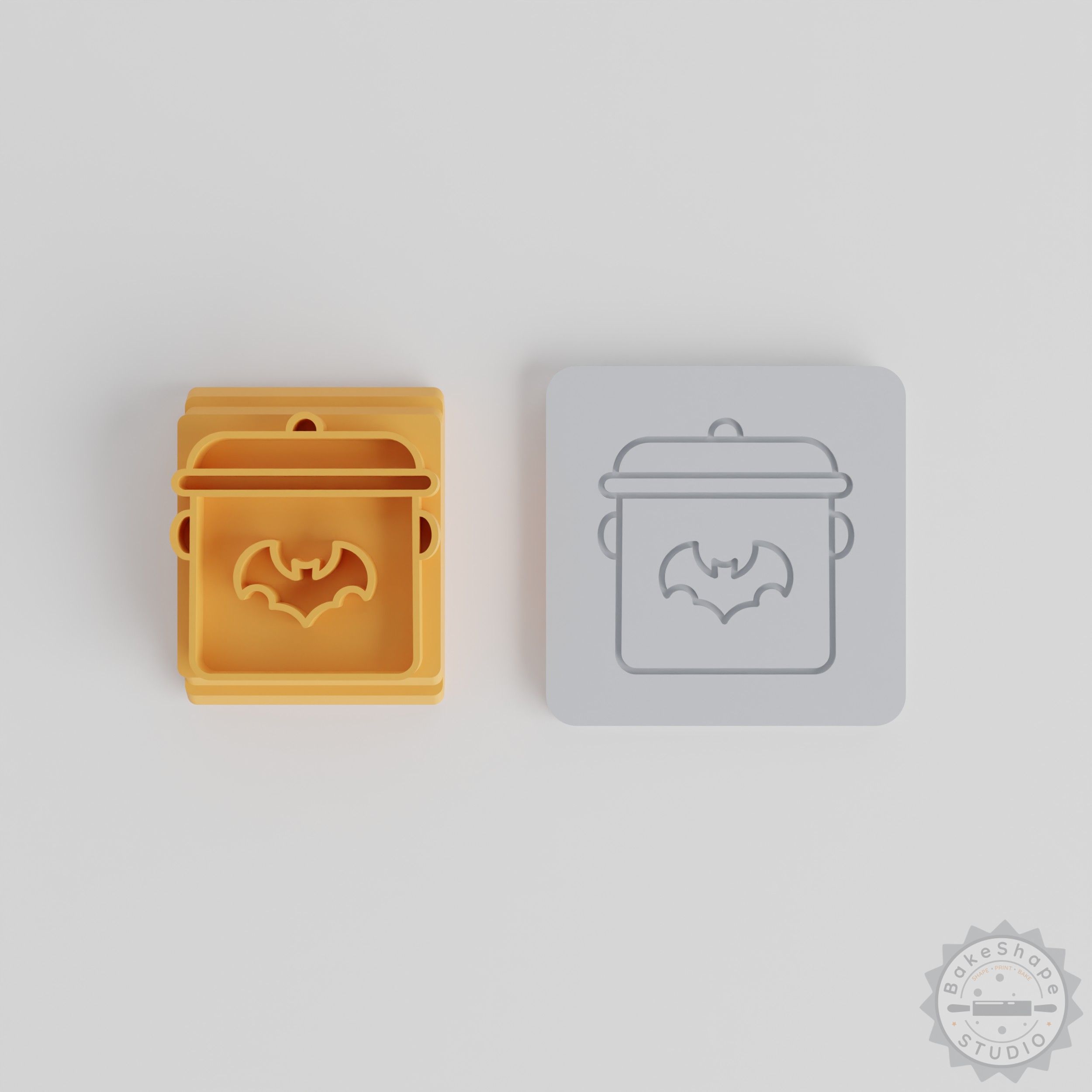 Pumpkin Soup Stamp Tile Set, 5 Sizes for Clay, Cookies, Fondant, Halloween and Autumn Decor