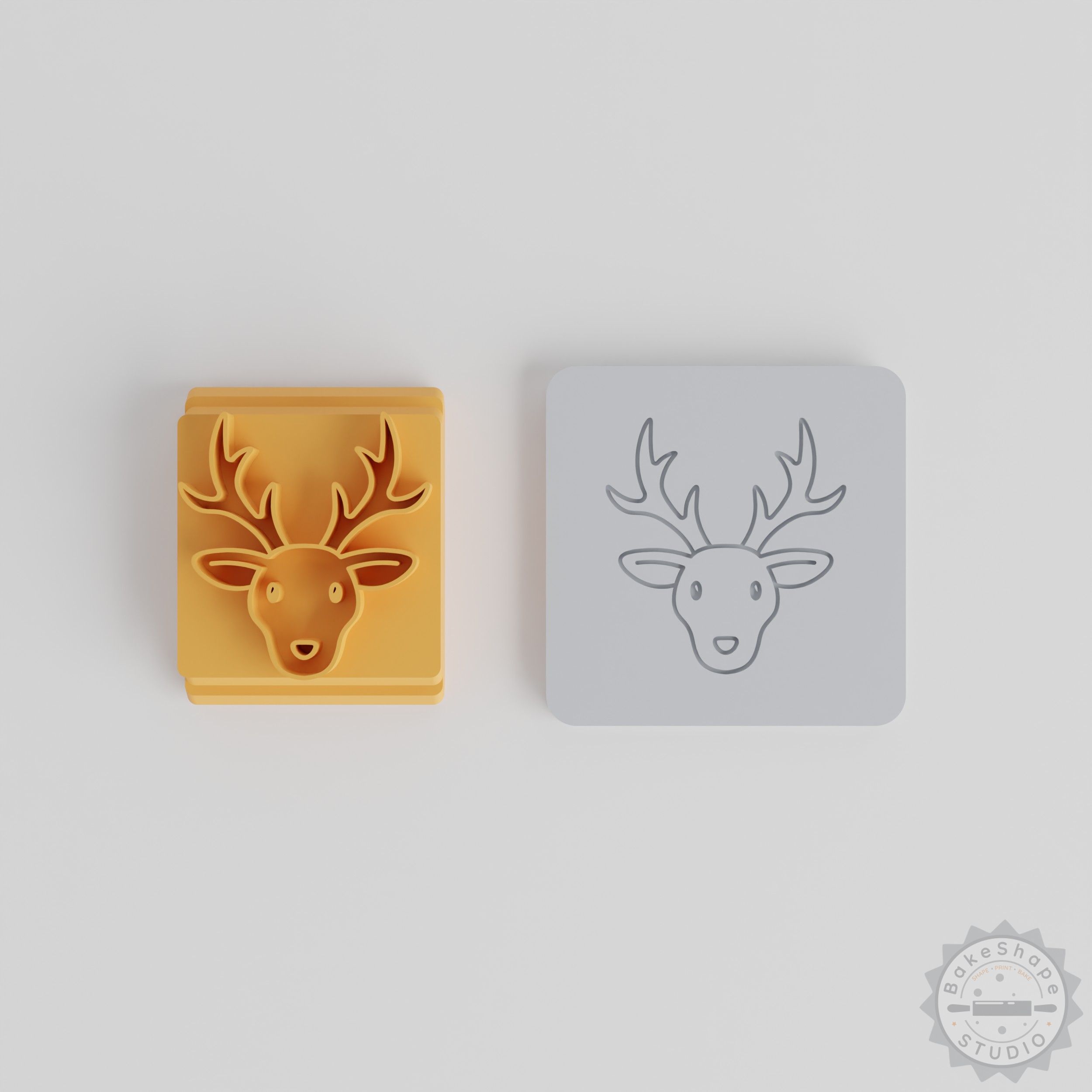 Deer Stamp Tile Set, 5 Sizes, Perfect for Clay, Cookies, Fondant, Animal Motif for Crafting