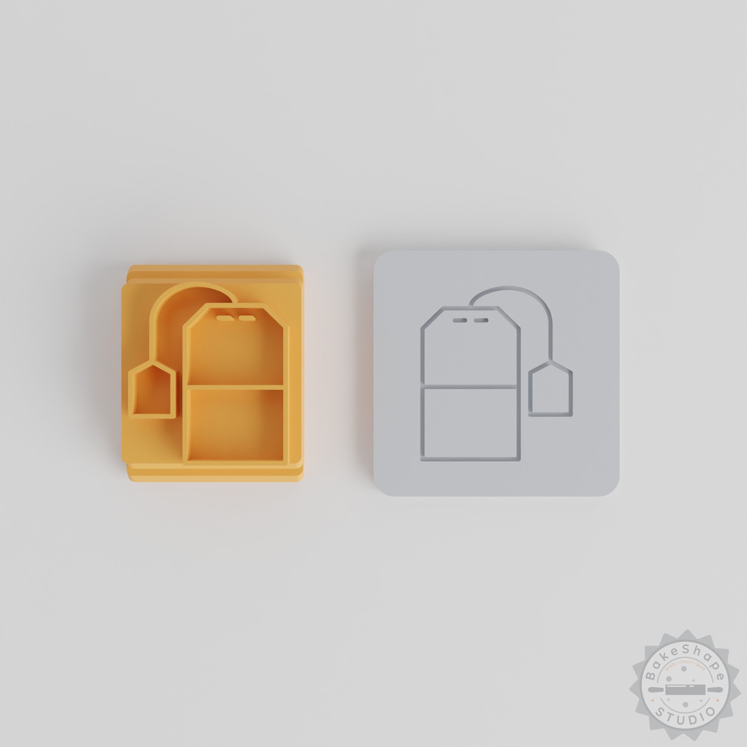 Tea Bag Decorative Stamp Set, 5 Unique Motif Sizes, Ideal for Clay and Cookie Crafting