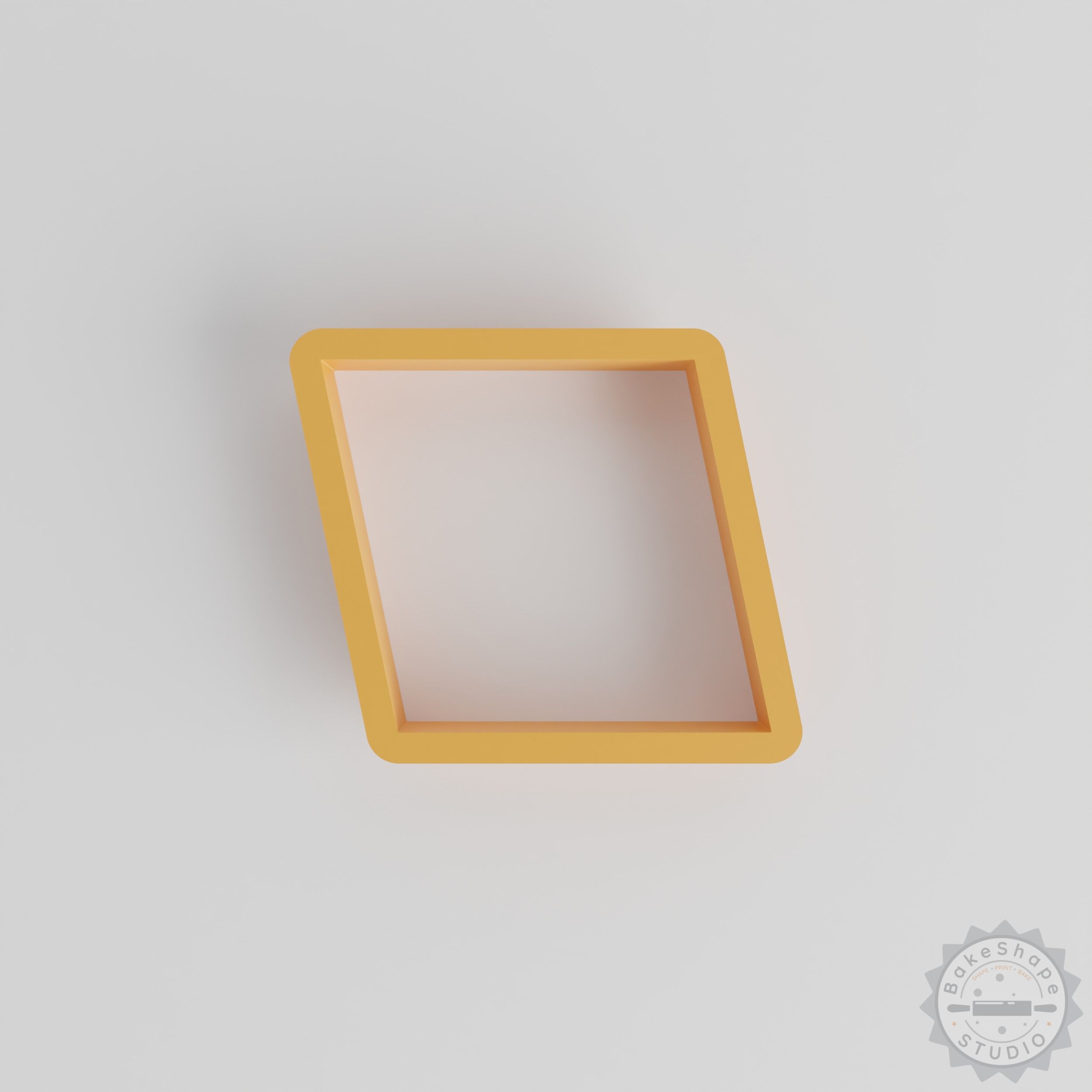 Rhombus shape cutter set STL for 3D printing geometric cookie, fondant, and clay shapes