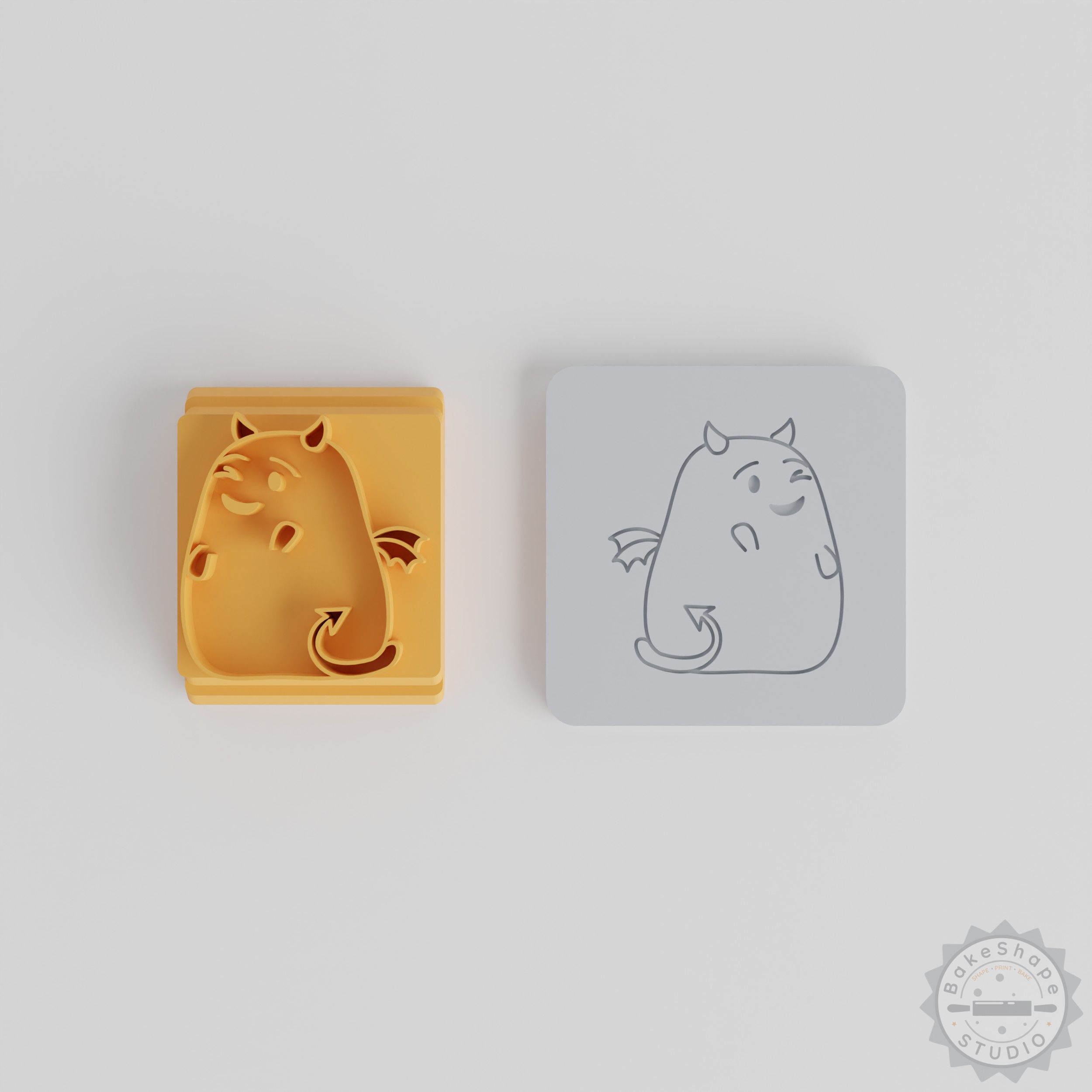 Wink Expression Stamp Set, 5 Motif Sizes for Clay, Cookies, Fondant Craft, Cheeky Face Design