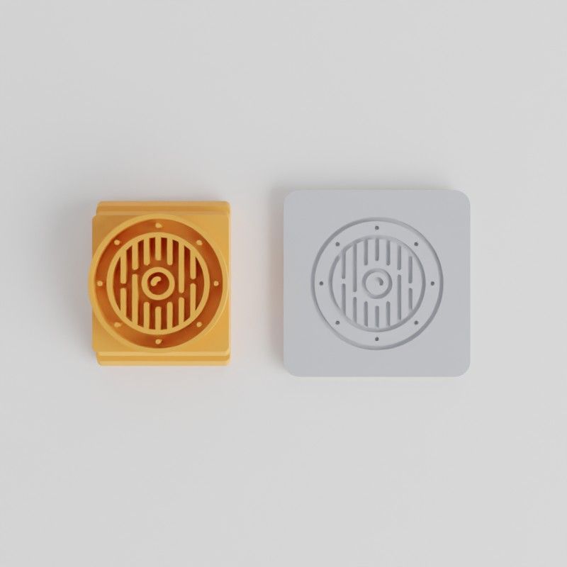 Sheild Stamp Tile Set, 5 Sizes for Clay, Cookies, Fondant, Shield Design