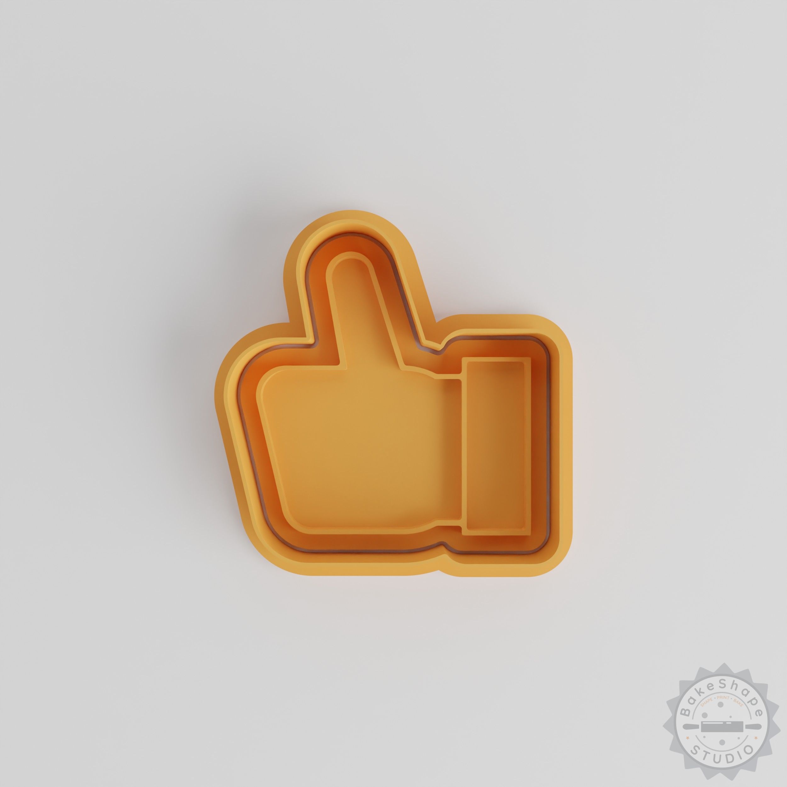 Thumbs Up Cookie Cutter Set, Hand Gesture Stamp, 6-Piece Baking Tool, S/M/L Sizes, Party Celebration