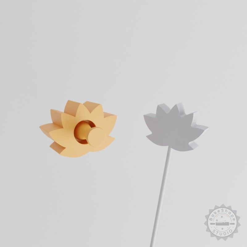 Lotus Cake Pop Mold Set, Sacred Flower Design, 2-Piece Purity Bloom Baking Tool