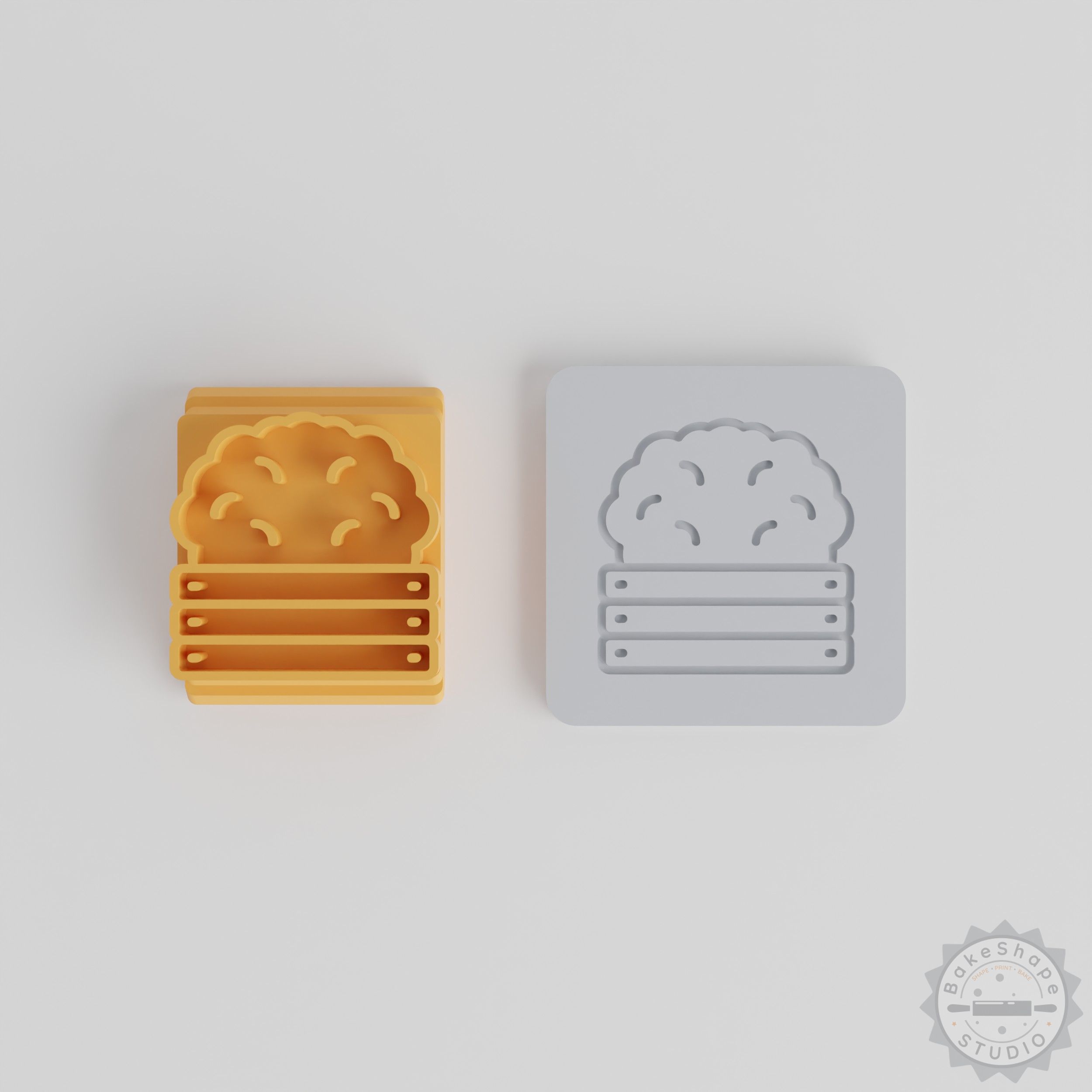 Boxed Bush Stamp Tile Set, 5 Sizes: 20-40mm, Ideal for Clay, Cookies, Fondant & Soft Materials, Garden Bush Design