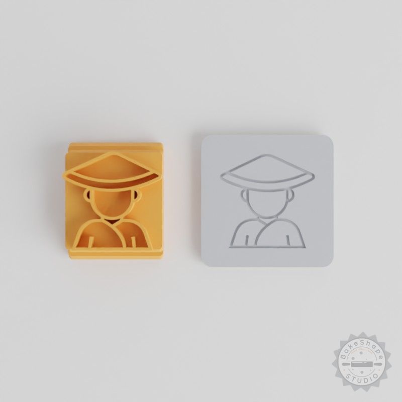 Kung Fu Motif Stamp Tile Set, 5 Specific Sizes for Clay, Cookie, Fondant Crafting