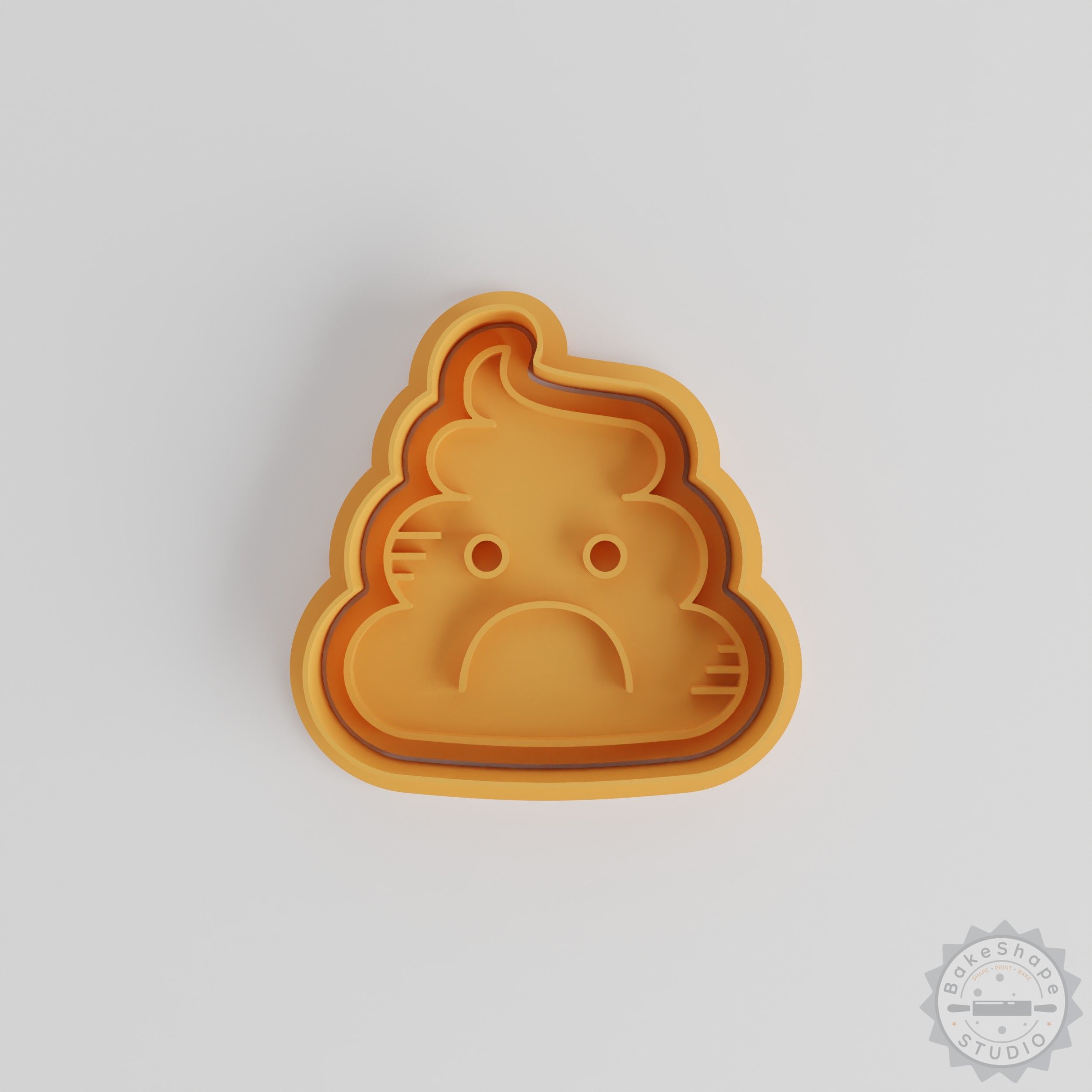 Poop Emoji Cookie Cutter and Stamp Set, 6-Piece, S/M/L Sizes, Perfect for Fondant and Cookies