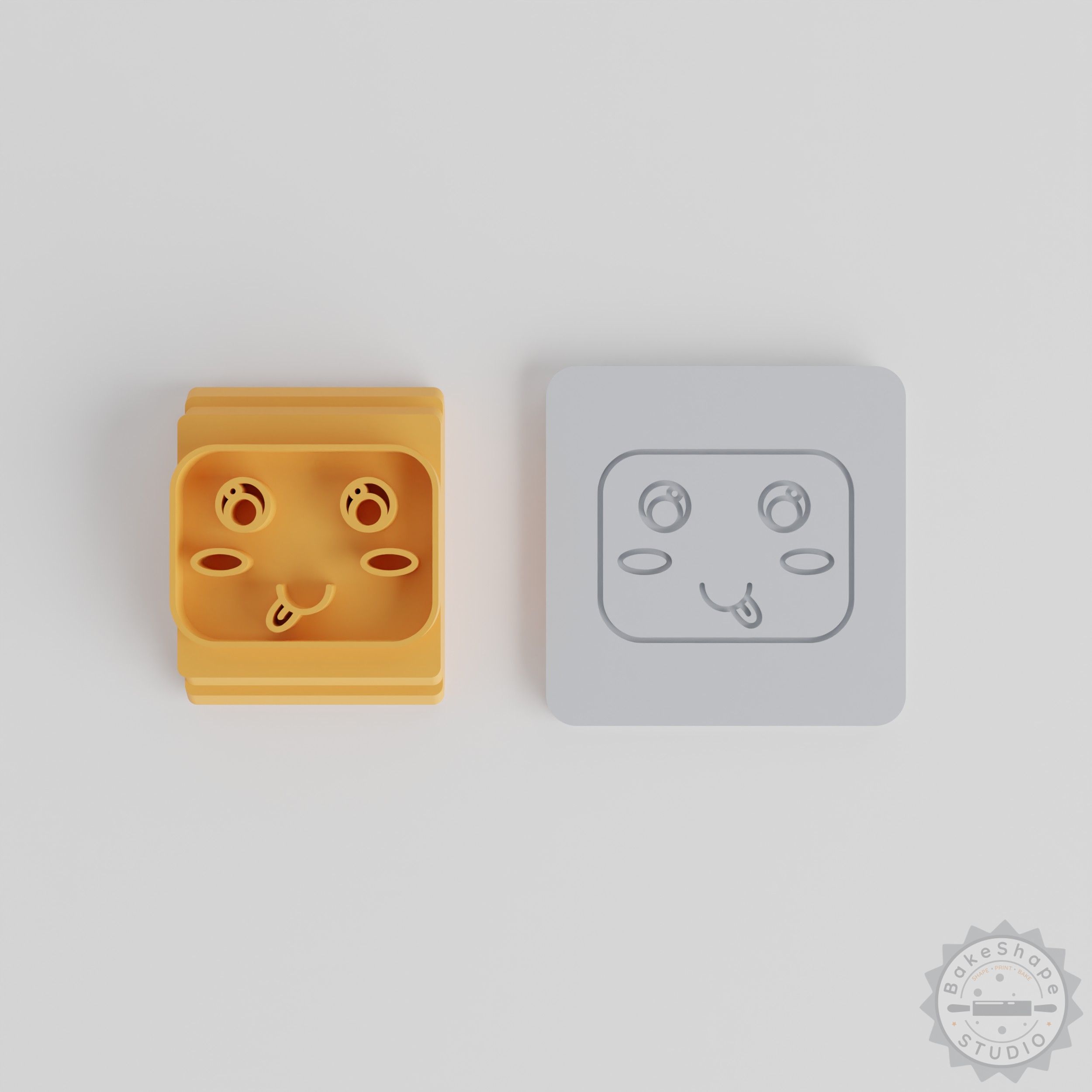 Kawaii Face Stamp Tile Pack, 5 Sizes for Clay, Cookies, Fondant Crafting