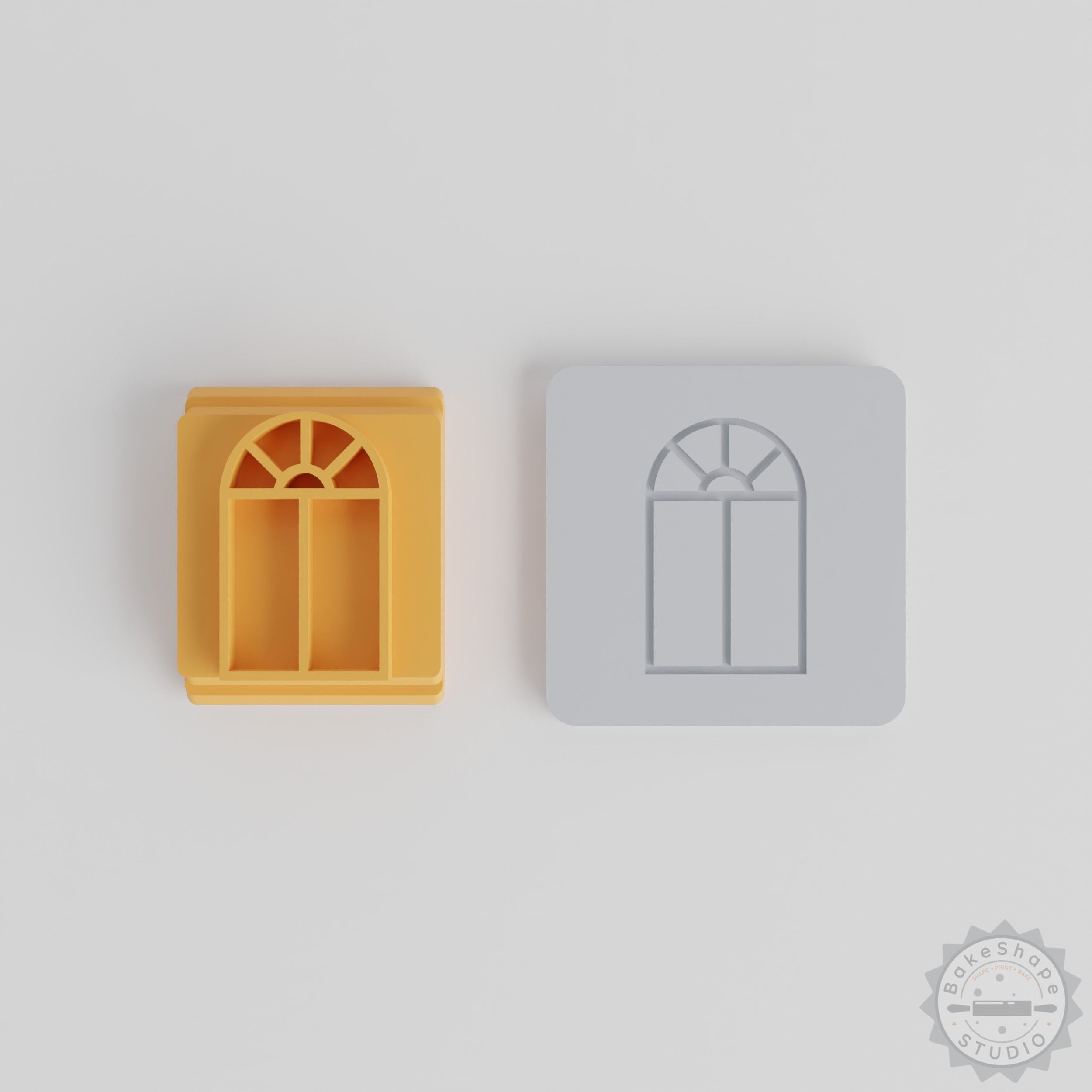 Stamp Tile Set for Clay and Cookie Designs, 5 Sizes, Home Window Motif
