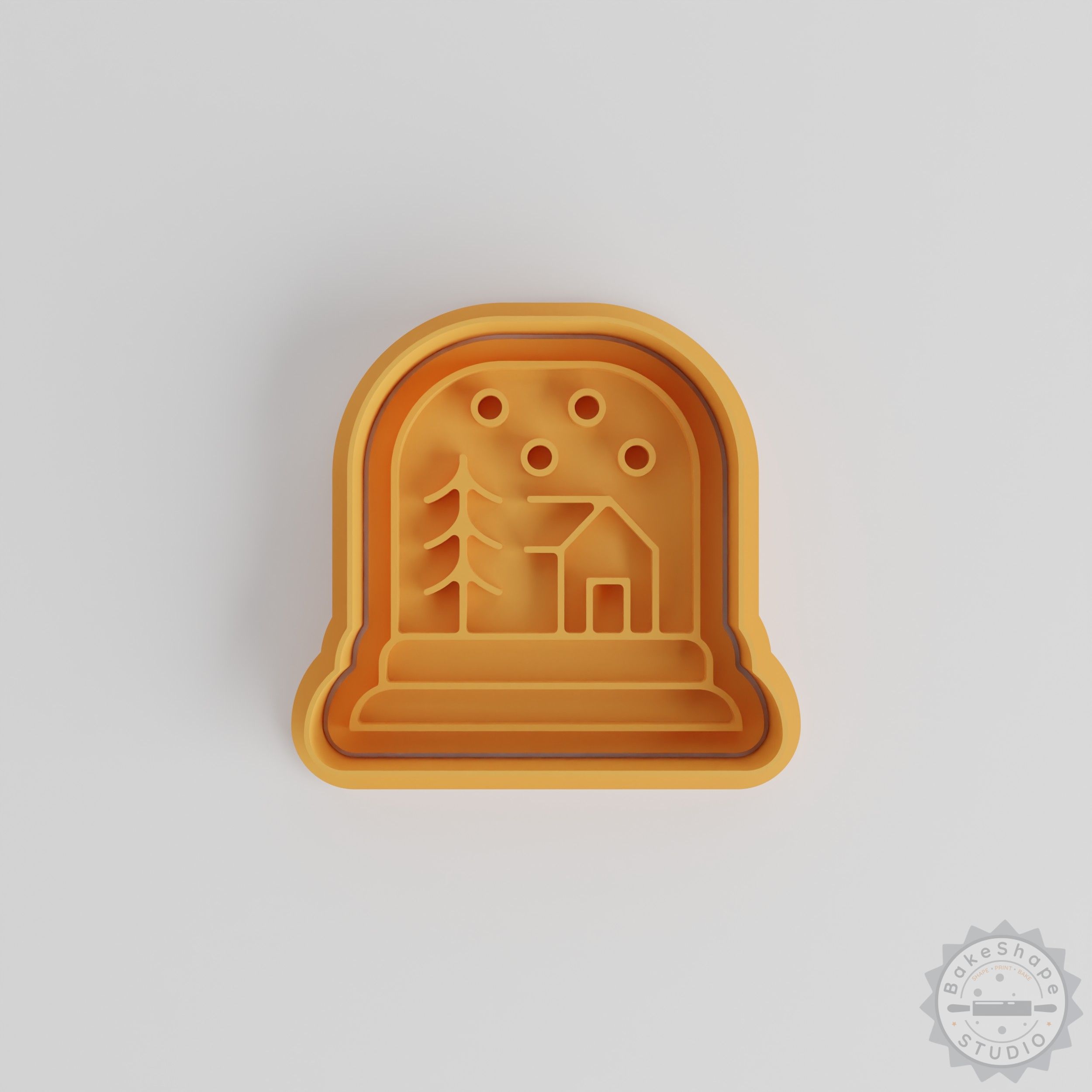 Snow Ball Cookie Cutter & Stamp Set, 6-Piece, Festive Winter Ornament Themes, S/M/L Sizes