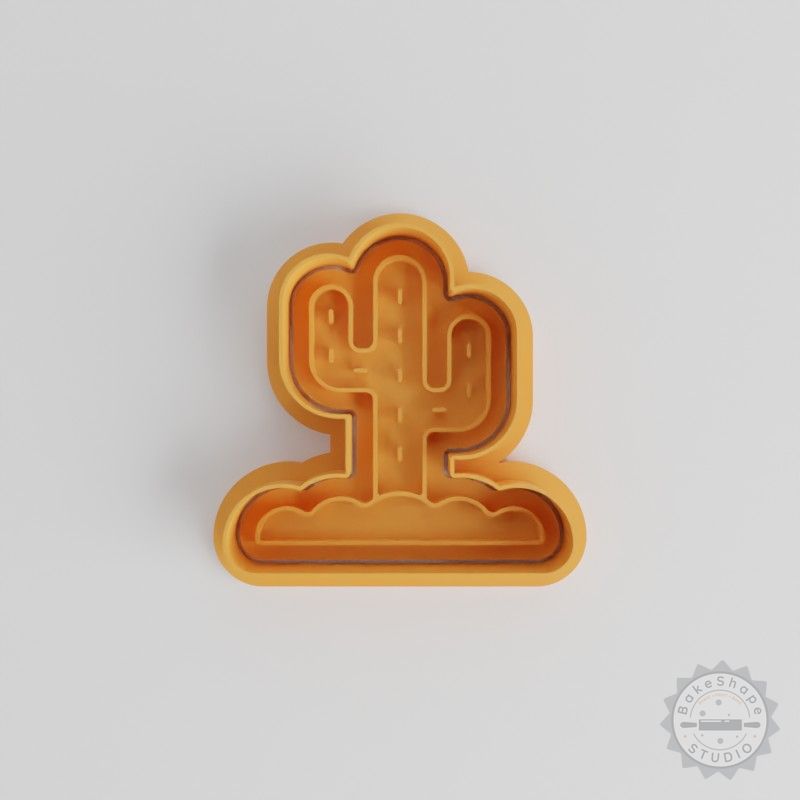 Cactus in Ground Shape Cutter Set for Fondant and Cookies, 6-Piece, 3 Sizes