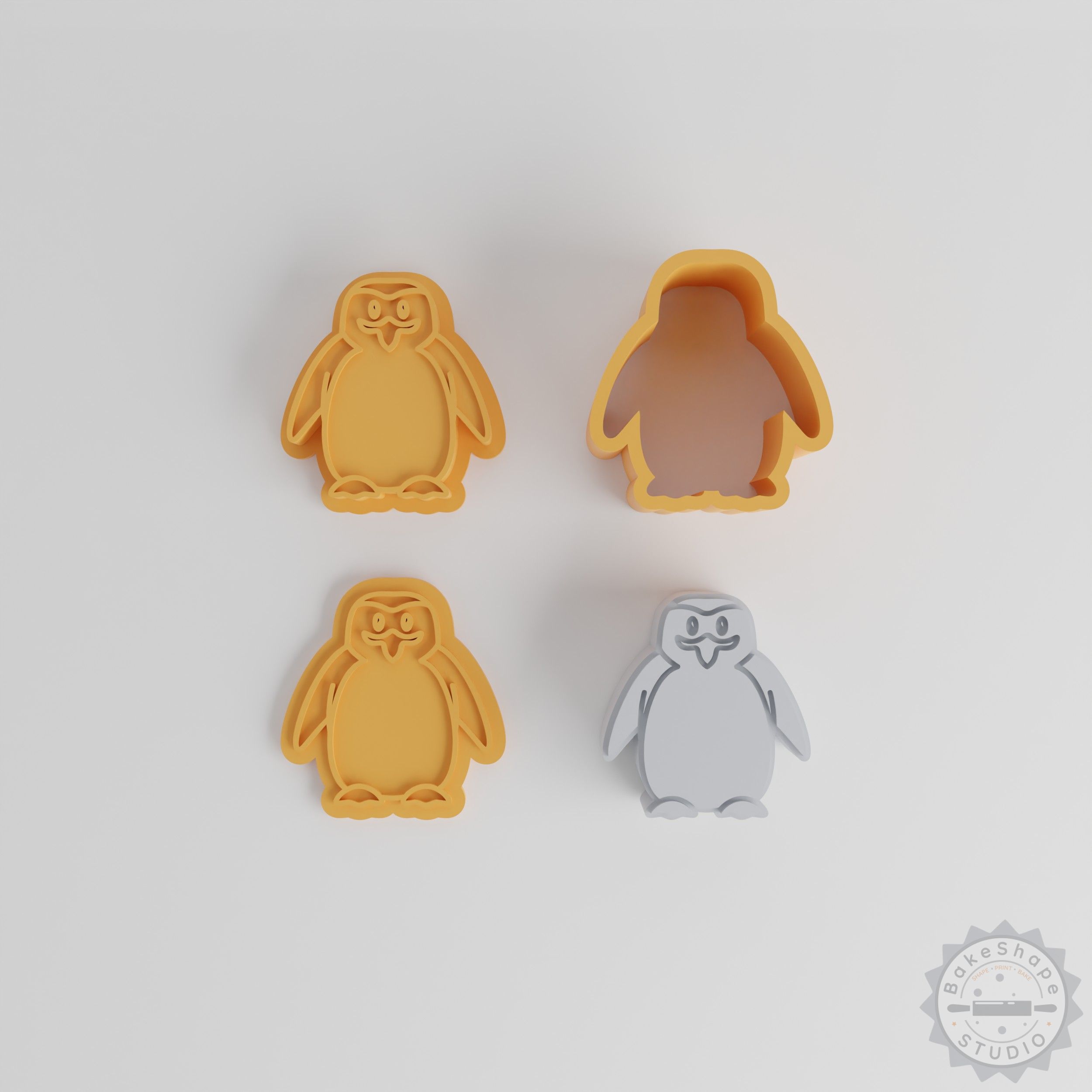Penguin Bath Bomb Mold Set, 12 Pieces, 4 Sizes, Sea Bird Wildlife Arctic Creature Design