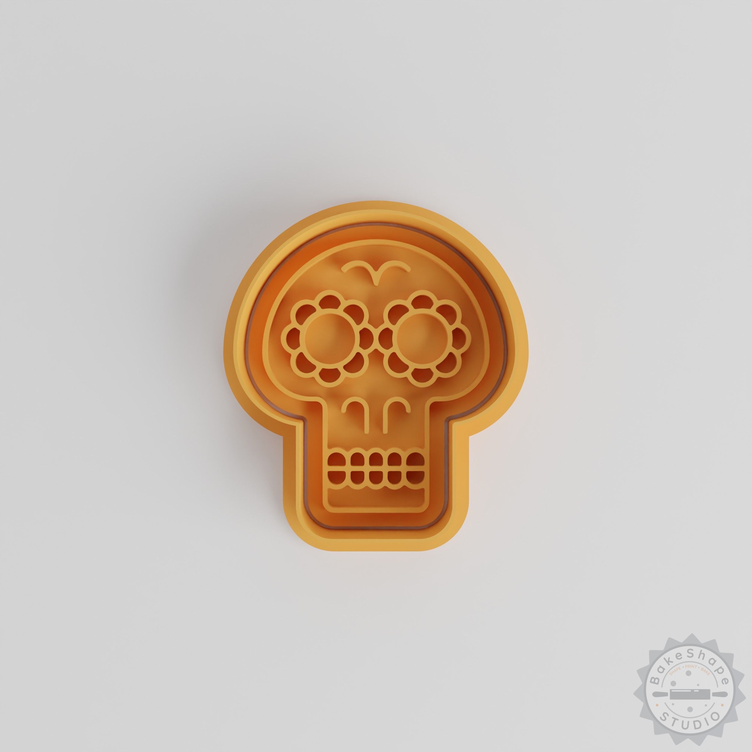 Skull Cookie Cutter Set, 6-Piece, Skull Shapes for Cookies & Fondant in Day of the Dead Style, Sizes S/M/L