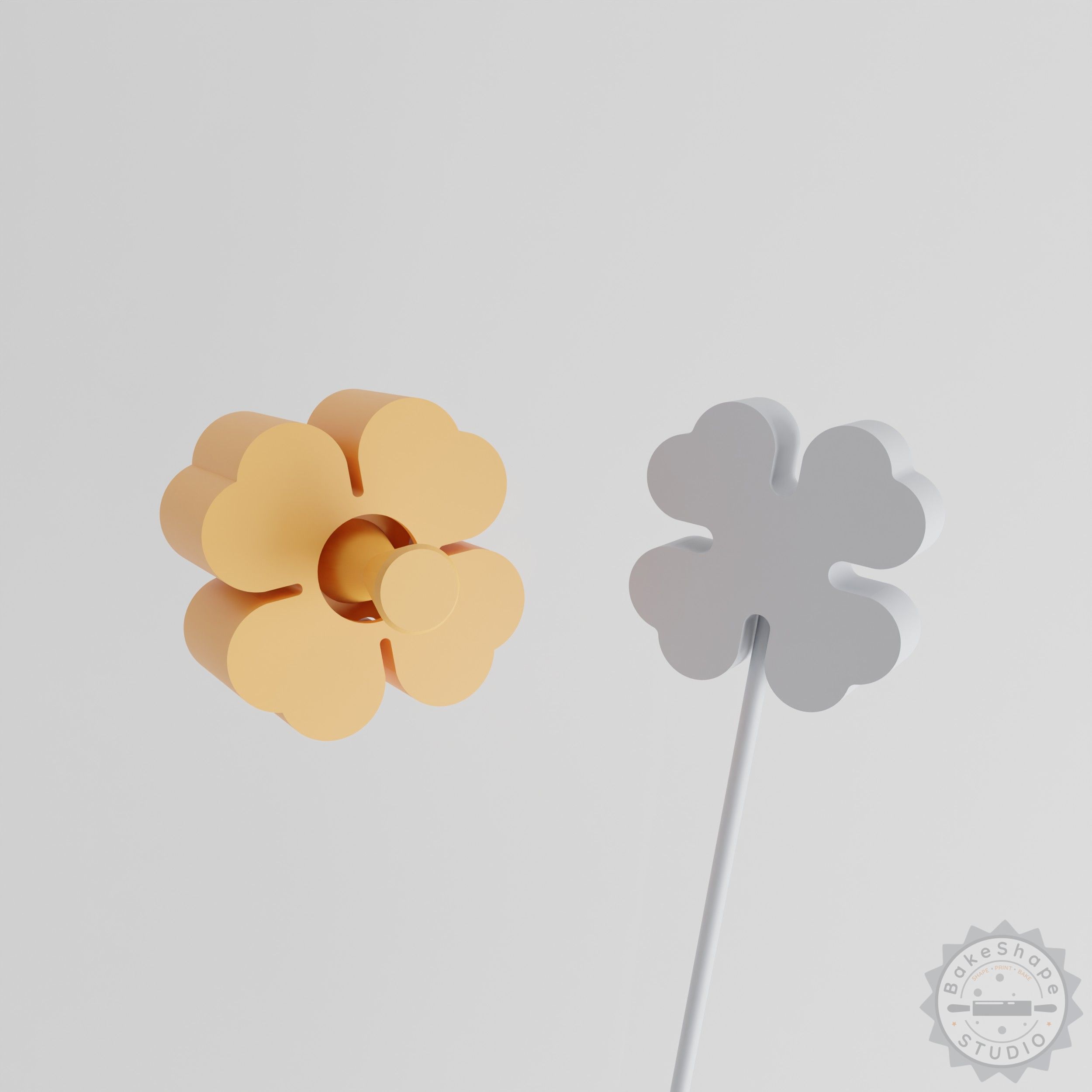 Clover Cake Pop Mold, Shamrock Leaf Design, 2-Piece Fortune Leaf Set
