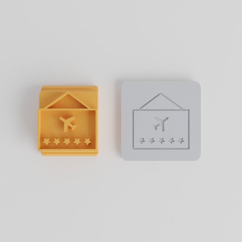 5 Star Holiday Stamp Tile Set, Motif Sizes 20-40mm, Perfect for Clay, Cookies, Fondant