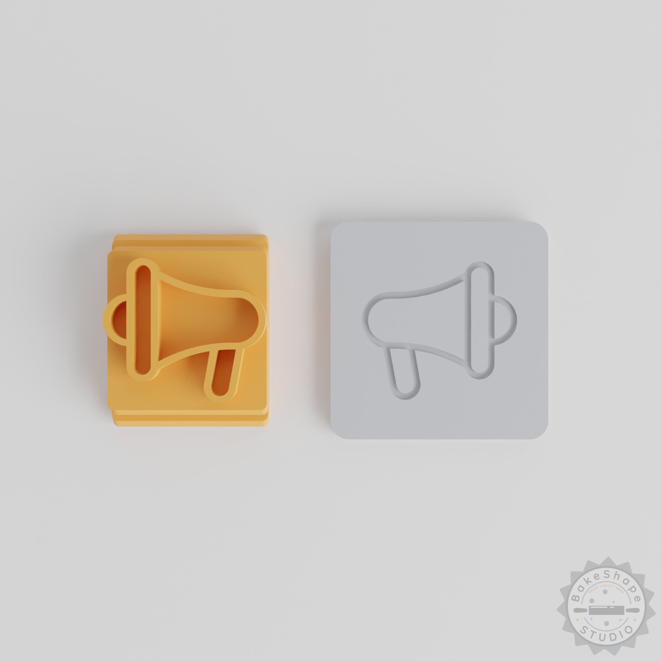 Bullhorn Stamp Tile Set, 5 Sizes for Clay, Cookies, Crafts, Party Celebration Tool
