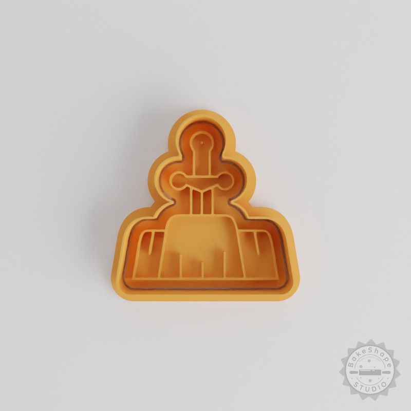 Sword Shape Cutter and Stamp for Cookies, Fondant, 3 Sizes - Fantasy Magic Blade Design Set