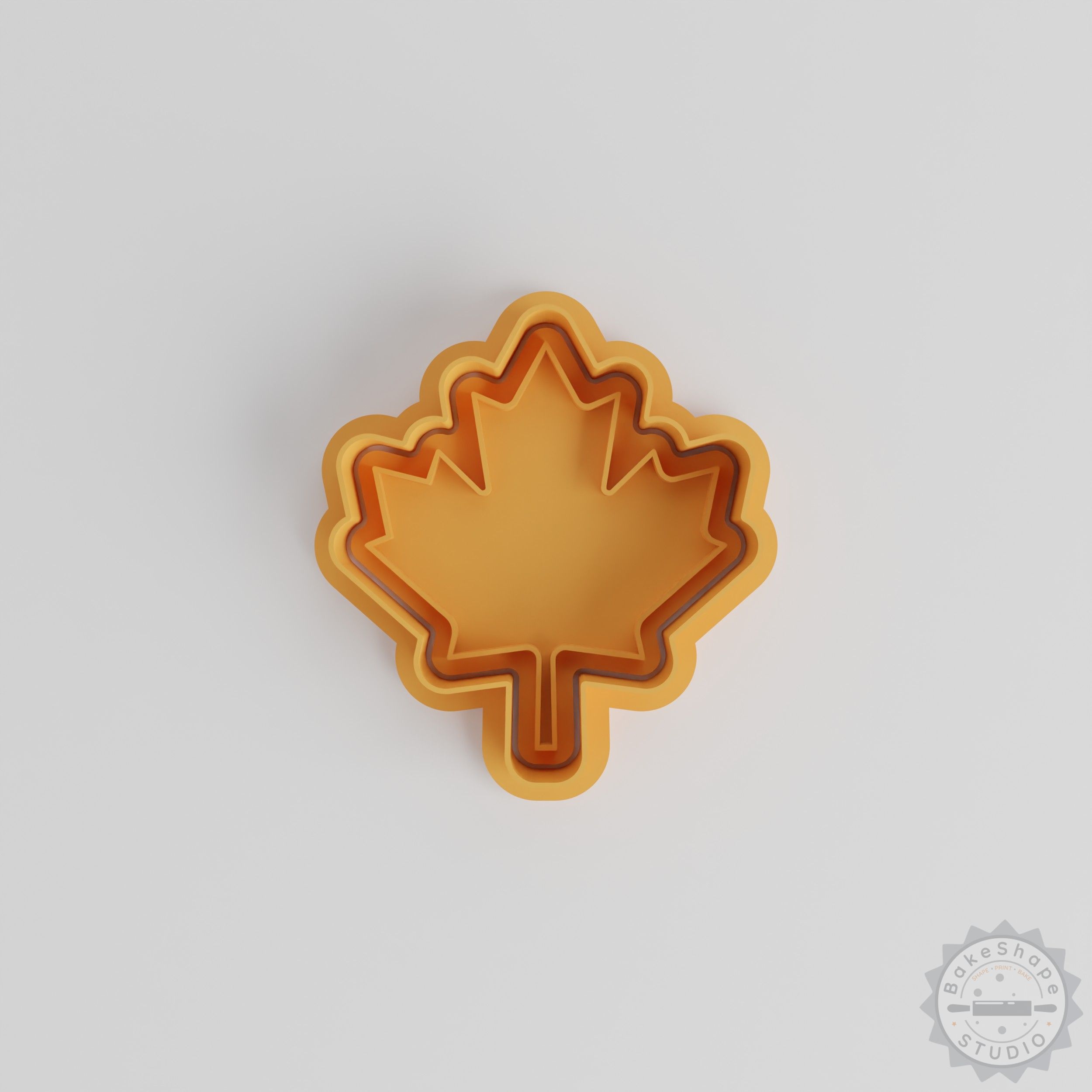 Maple Leaf Cookie Cutter Set, 6-Piece, Steel Shape Cutter and Stamp for Cookies, Fondant, Nature Leaf Design, Sizes S/M/L