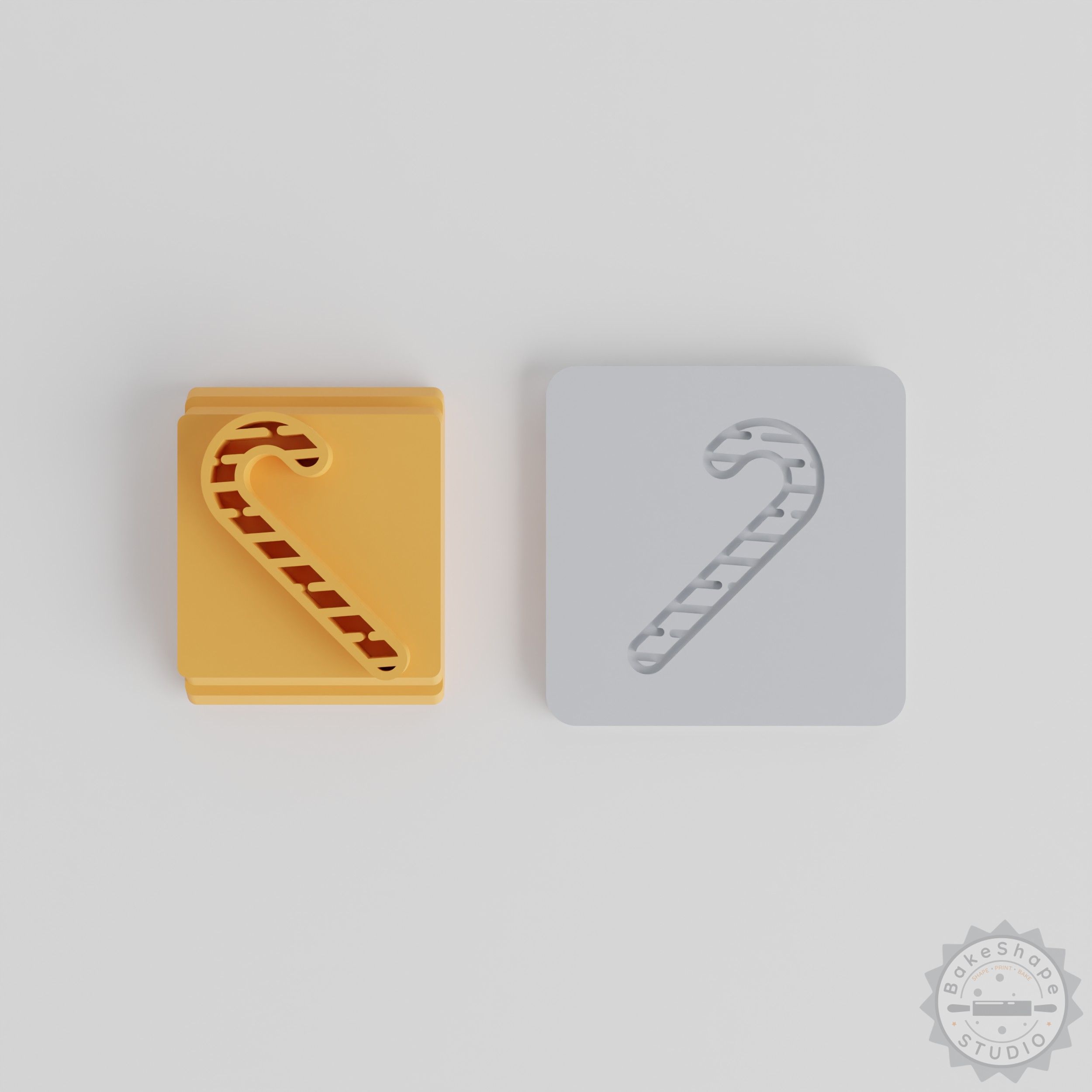 Candy Cane Stamp Tile Set, 5 Sizes for Clay, Cookie, Fondant Decoration