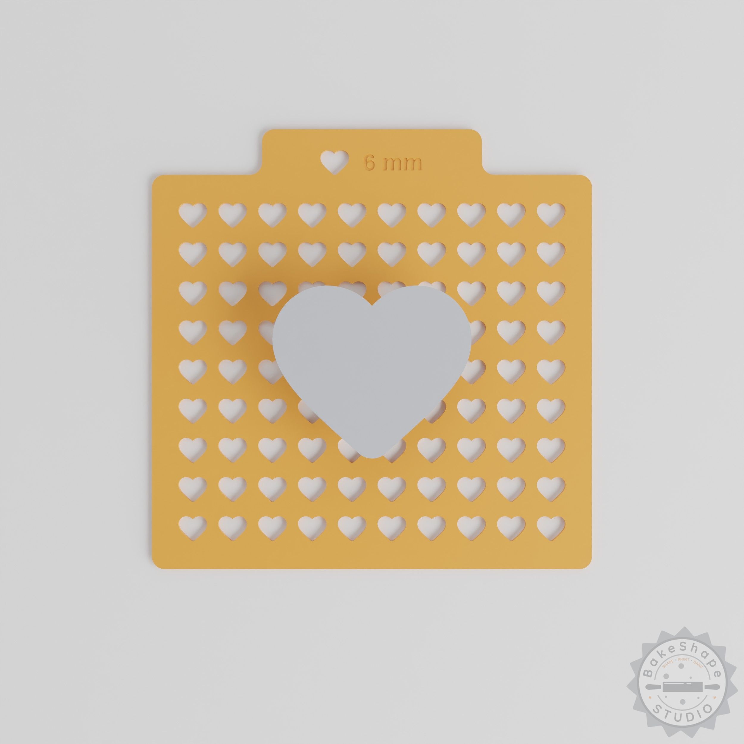 Heart Sprinkle Stencil Set, 5 Sizes: 6-14mm, Perfect for Sprinkles, Cocoa, Sugar, Glitter