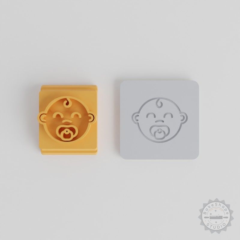 Baby Stamp Tile Set for Clay, Cookies, Fondant, 5 Motif Sizes for Kids Crafts