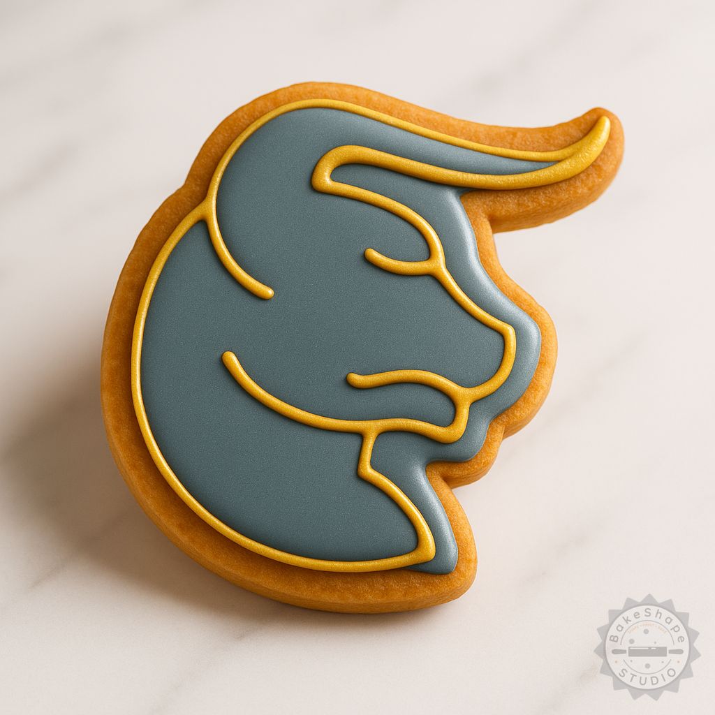 Taurus zodiac cookie cutter and bull symbol stamp STL for 3D printing with small, medium, and large sizes