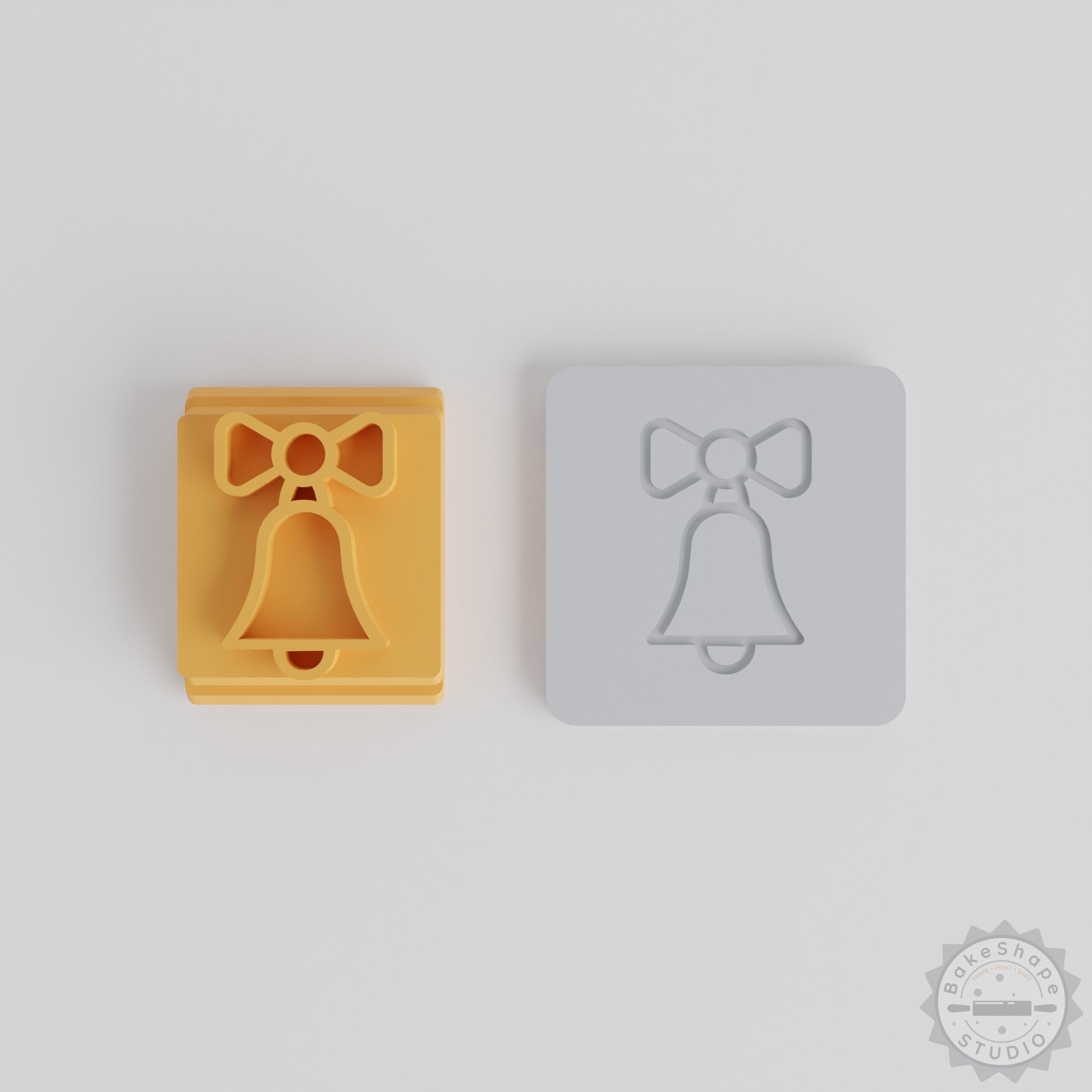 Christmas Bell Stamp Set, 5 Sizes, Clay Cookie Fondant Crafting