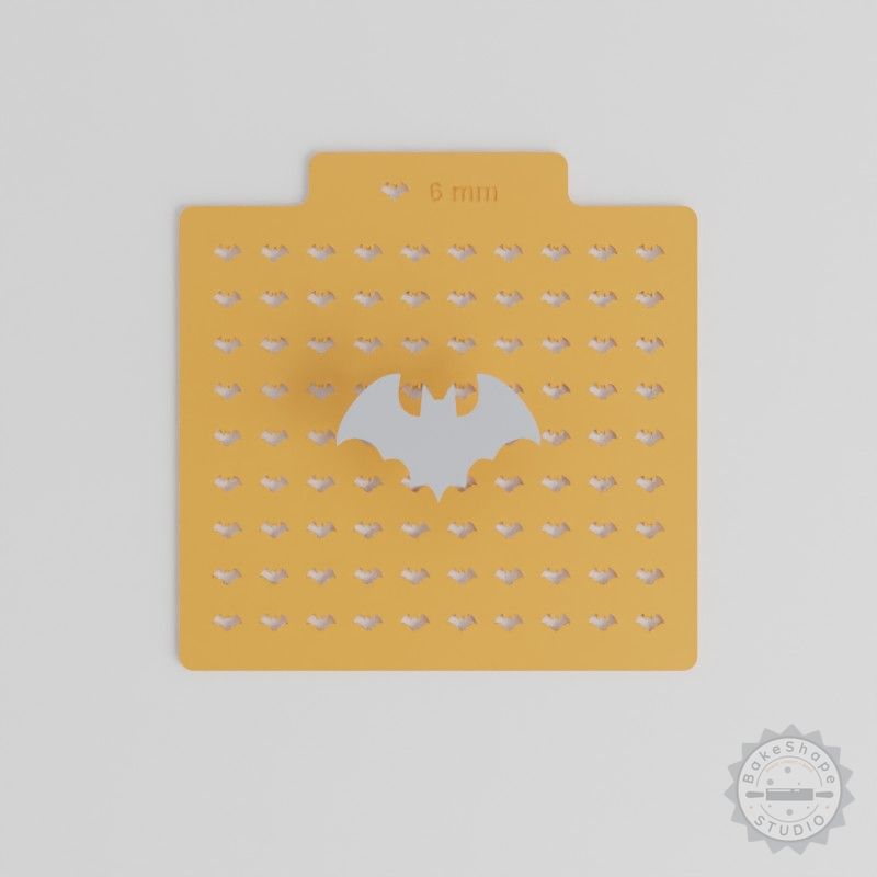 Bat Sprinkle Stencil Set, 5 Designs, Compatible with Sprinkles & Edible Glitter, Perfect for Halloween Decor